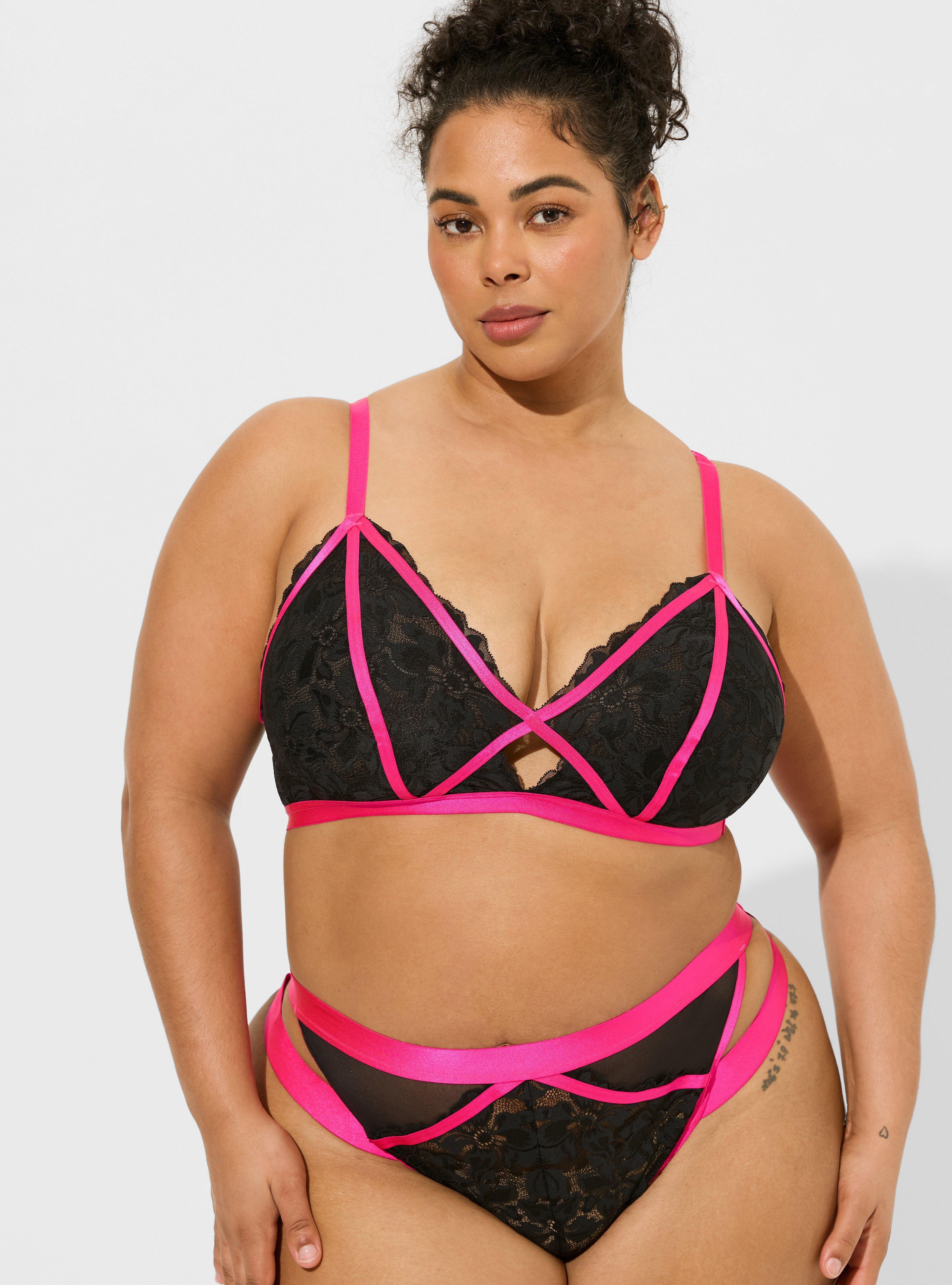 Neon Nights Keyhole Halter Bralette