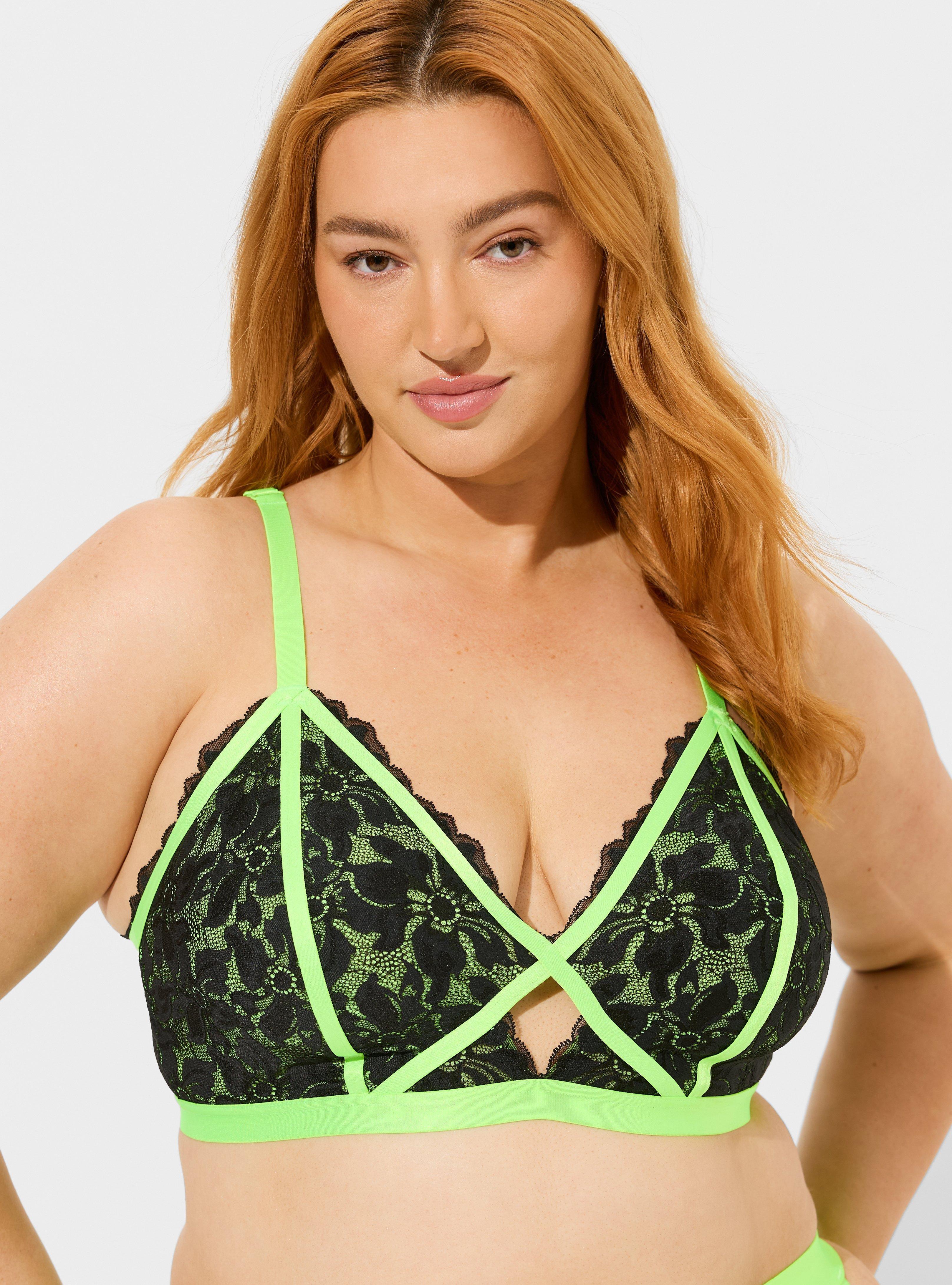 Neon Nights Keyhole Halter Bralette