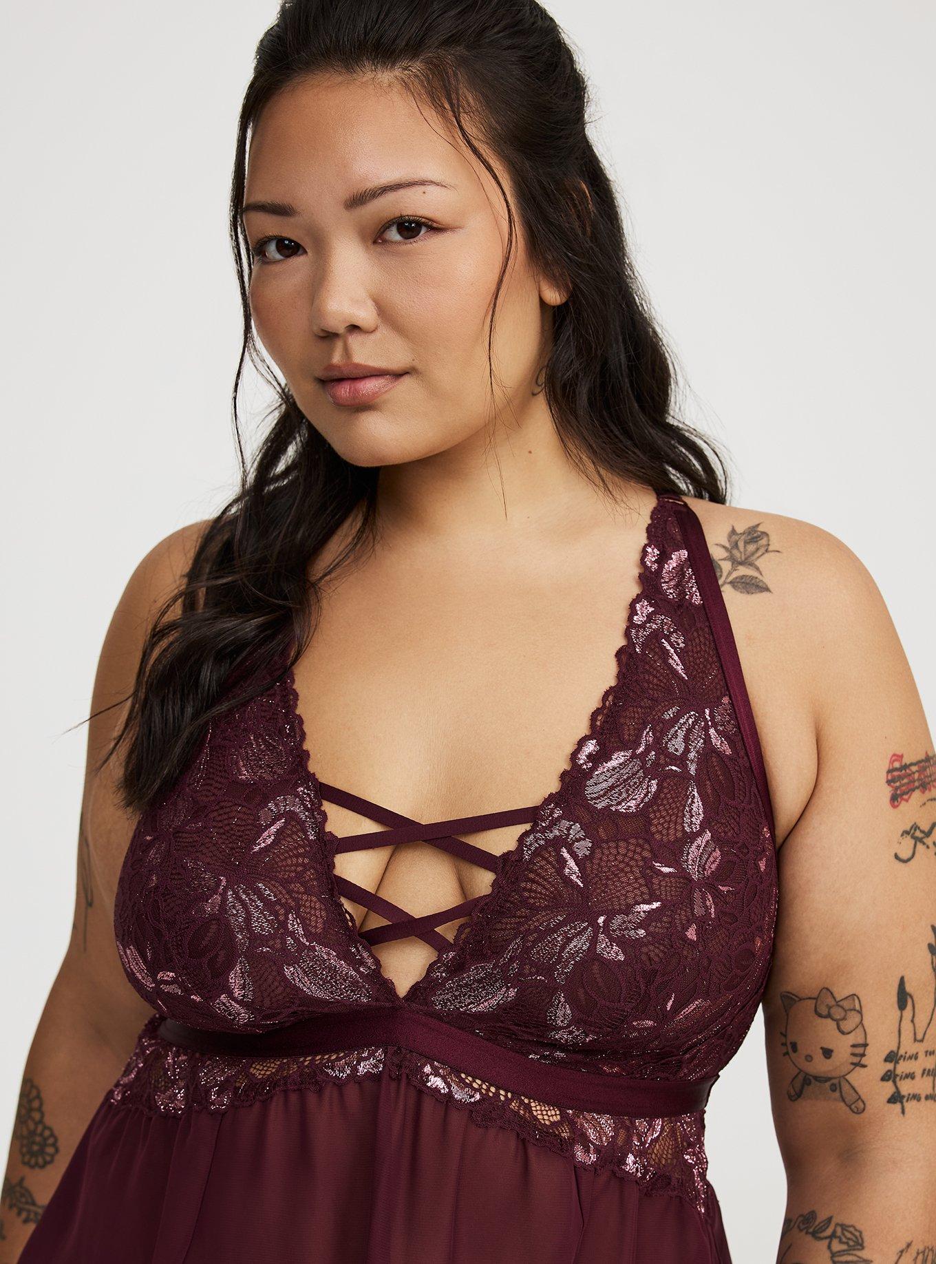 Moody Butterflies Lingerie Slip Dress