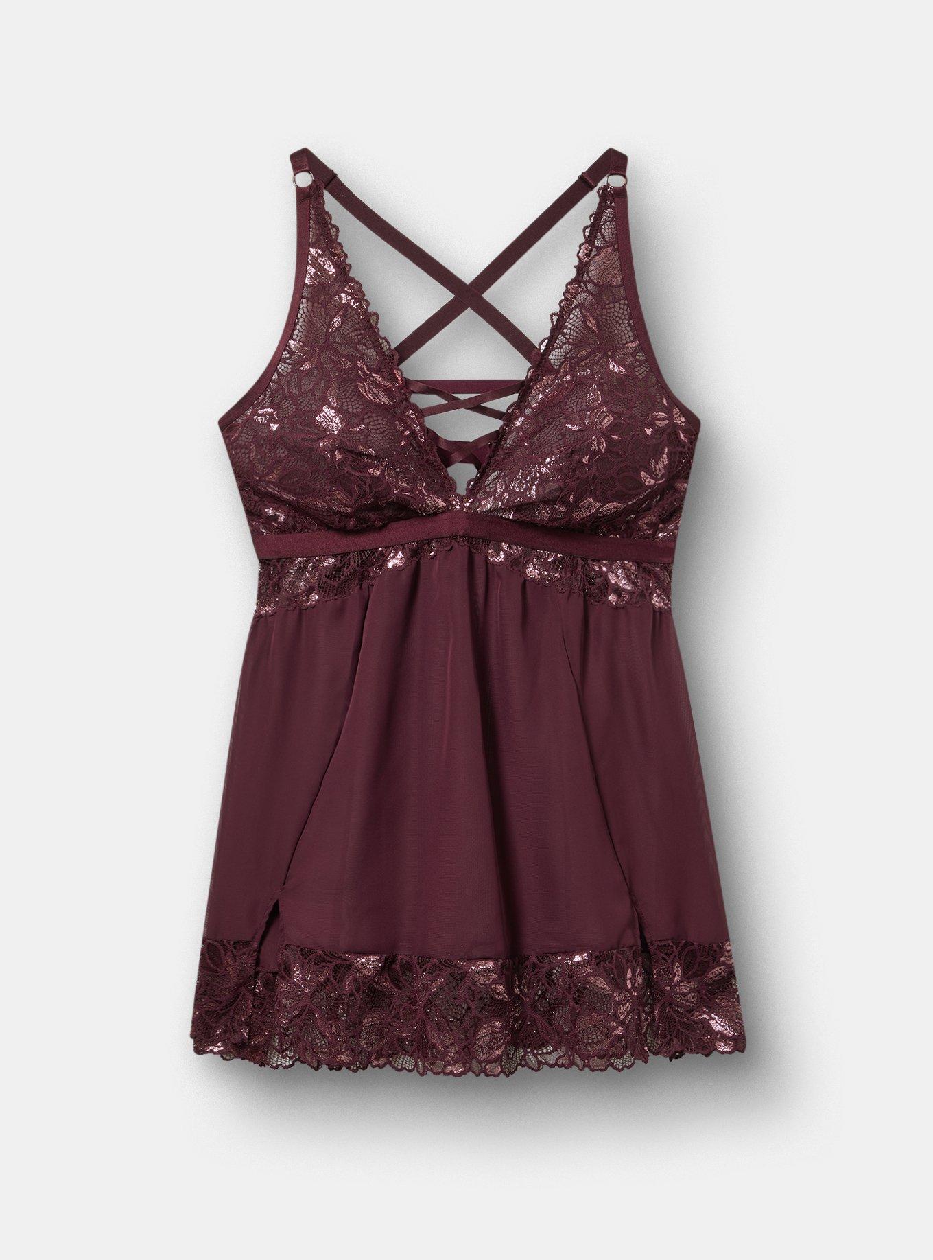 Moody Butterflies Lingerie Slip Dress