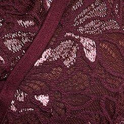 Plus Size Moody Butterflies Underwire Bralette, WINETASTING, swatch