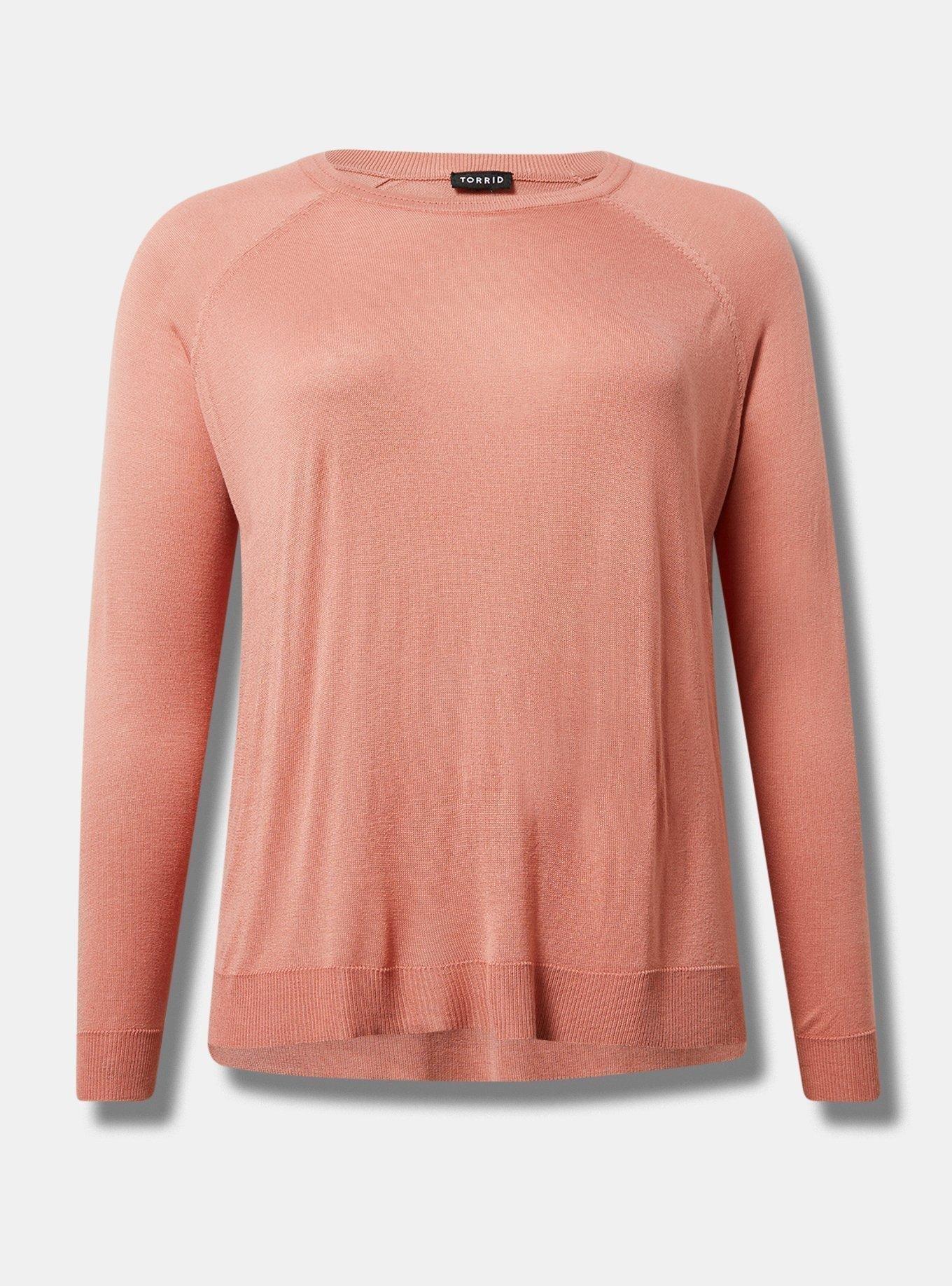 Tissue Weight Pullover Long Sleeve Sweater