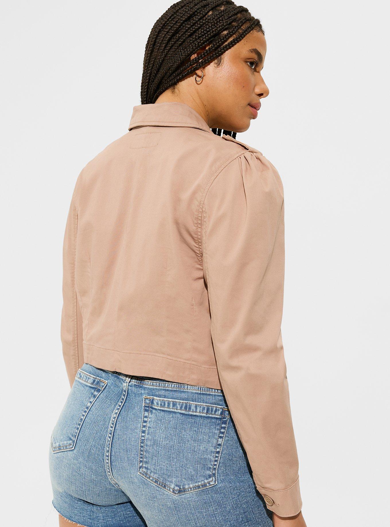 Lightweight Twill Army Trucker Jacket, STUCCO, alternate