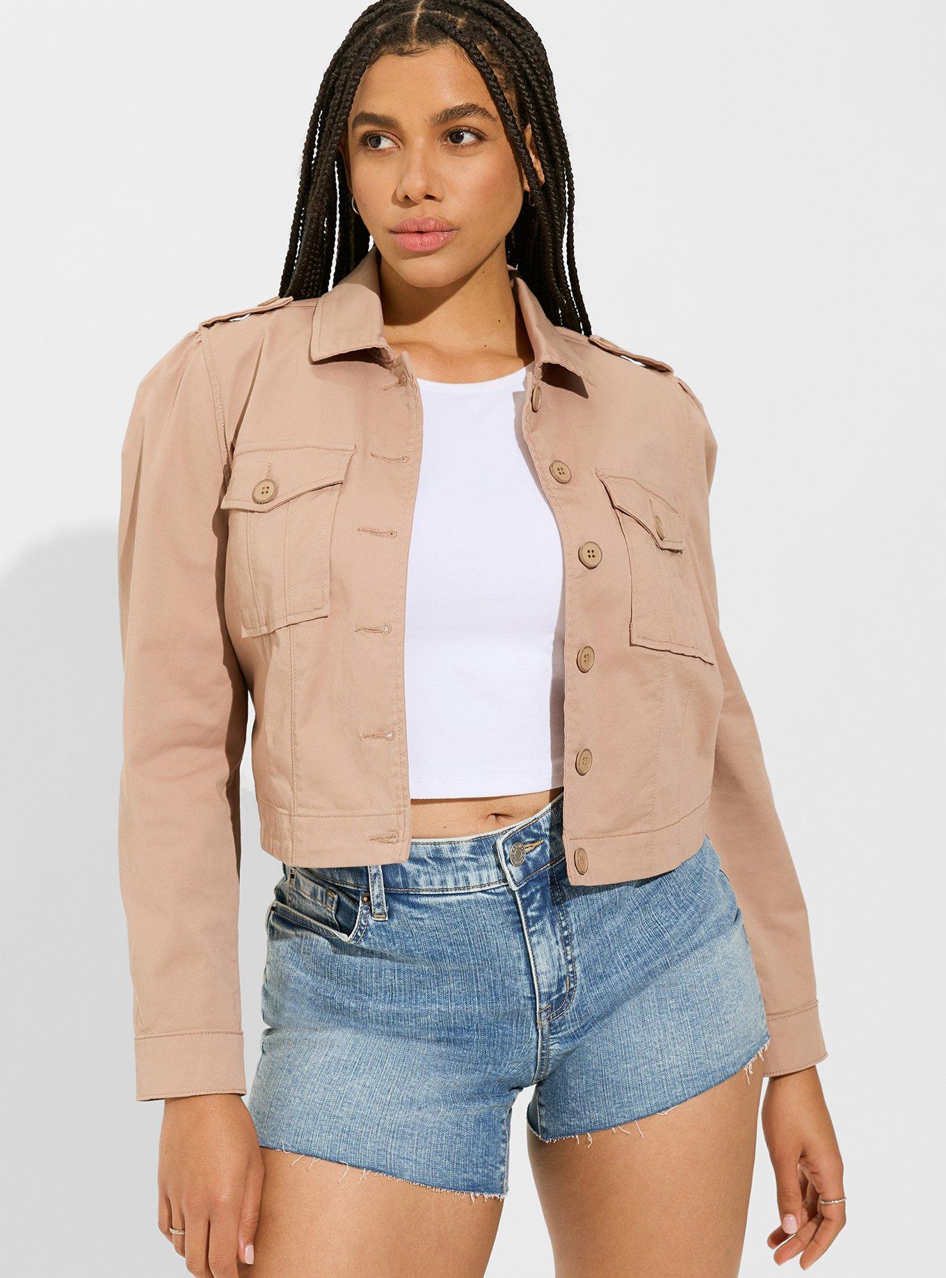 Lightweight Twill Army Trucker Jacket