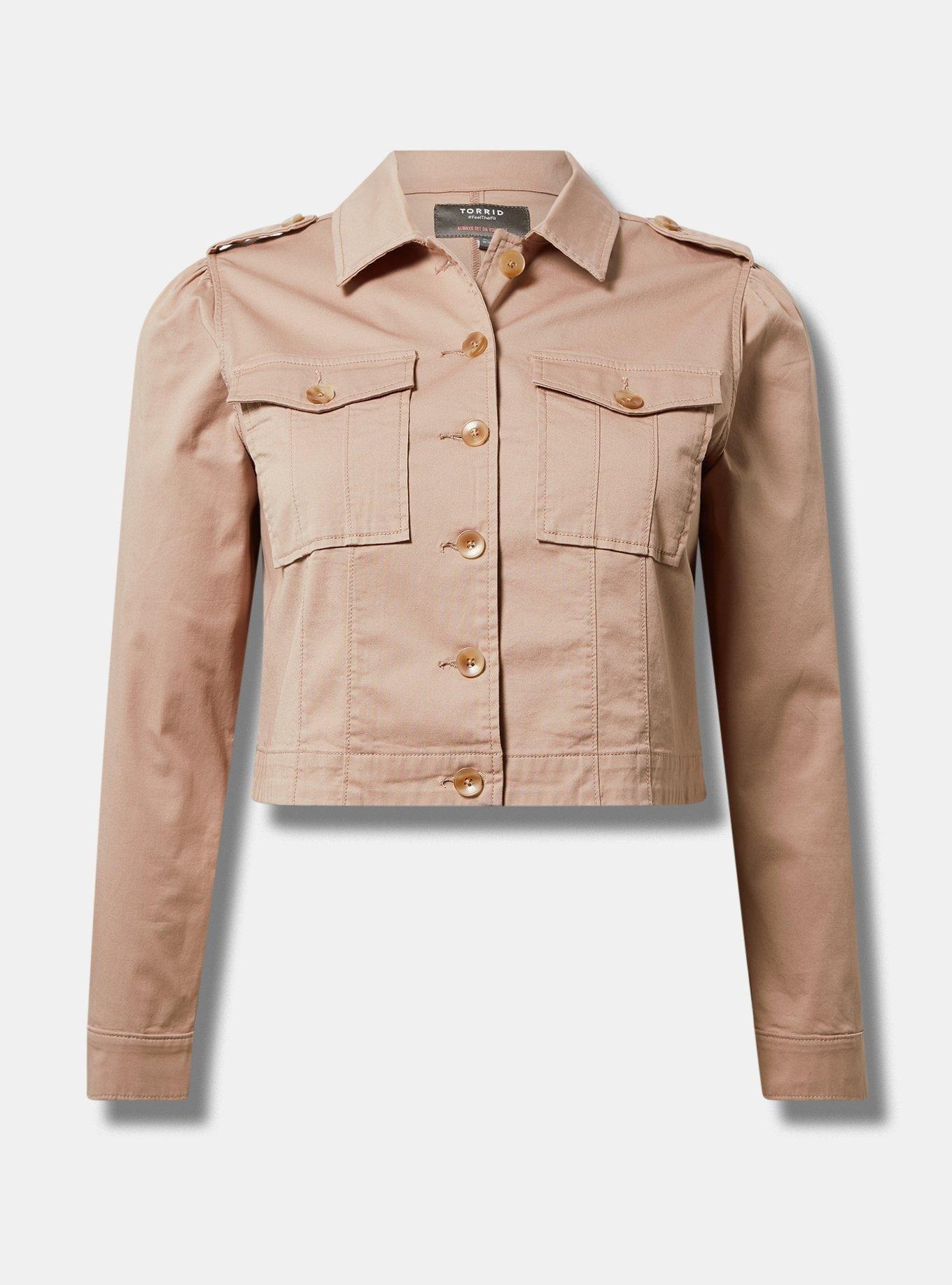 Lightweight Twill Army Trucker Jacket