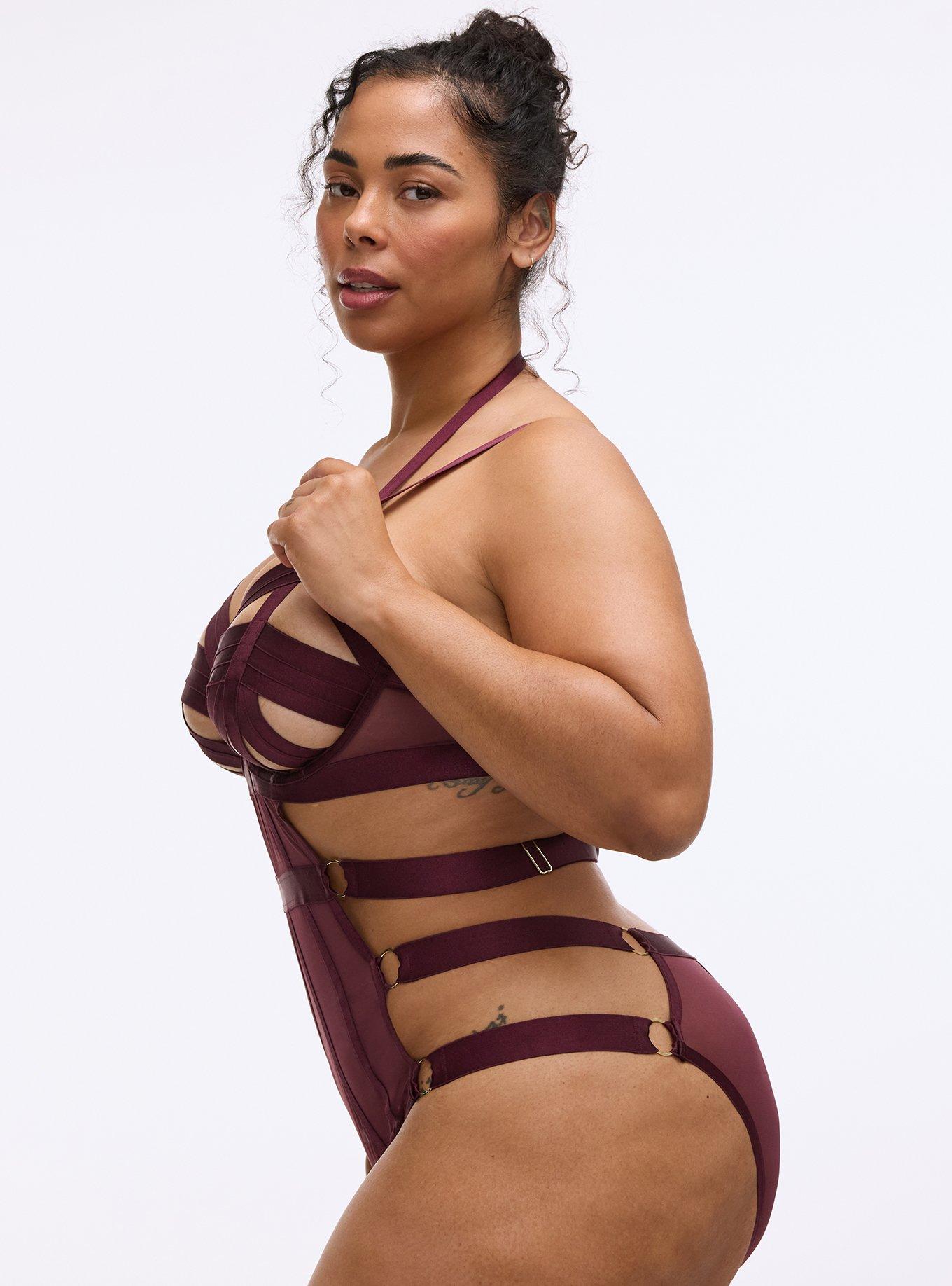 Strappy Cut-Out Bodysuit, FIG, alternate