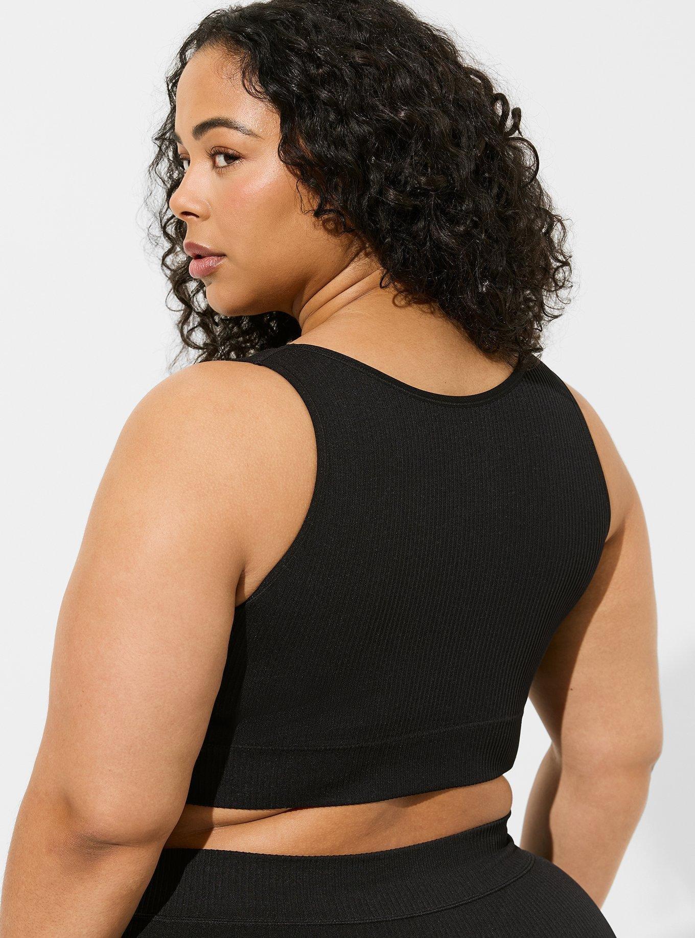 Lightly Lined Seamless Rib Square Bralette