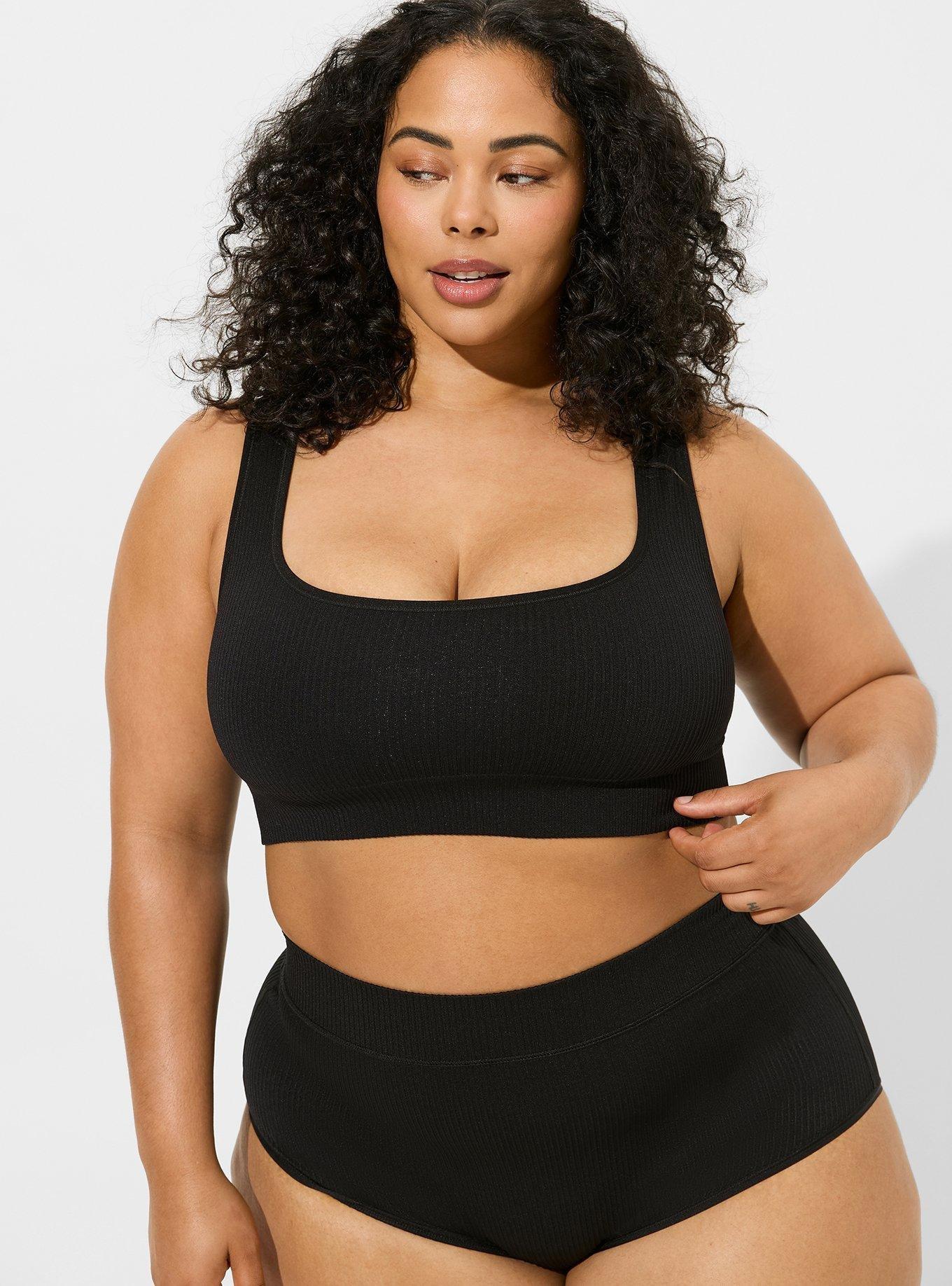 Lightly Lined Seamless Rib Square Bralette