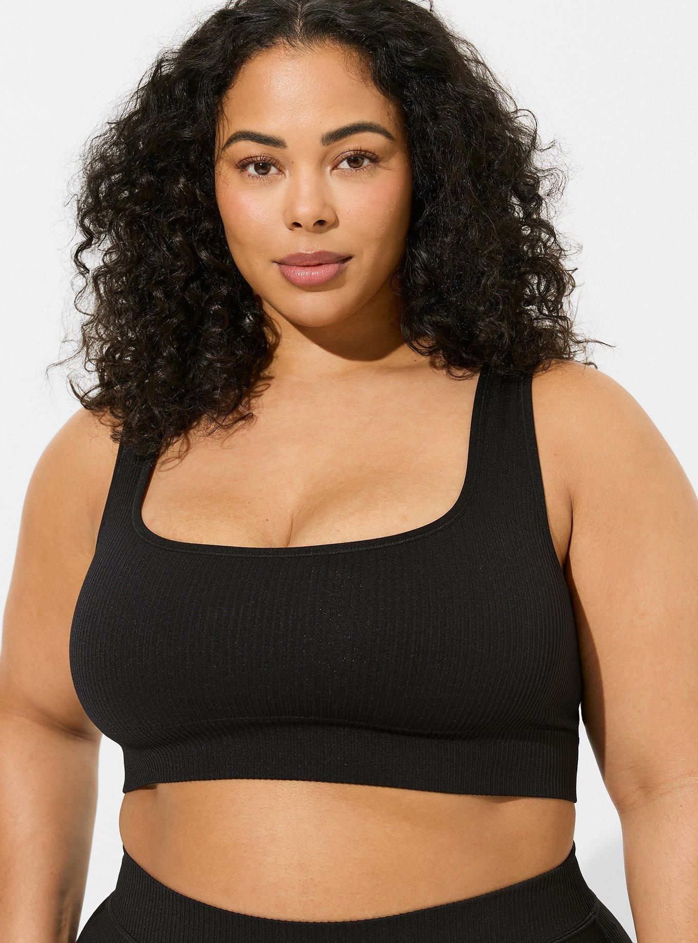 Lightly Lined Seamless Rib Square Bralette