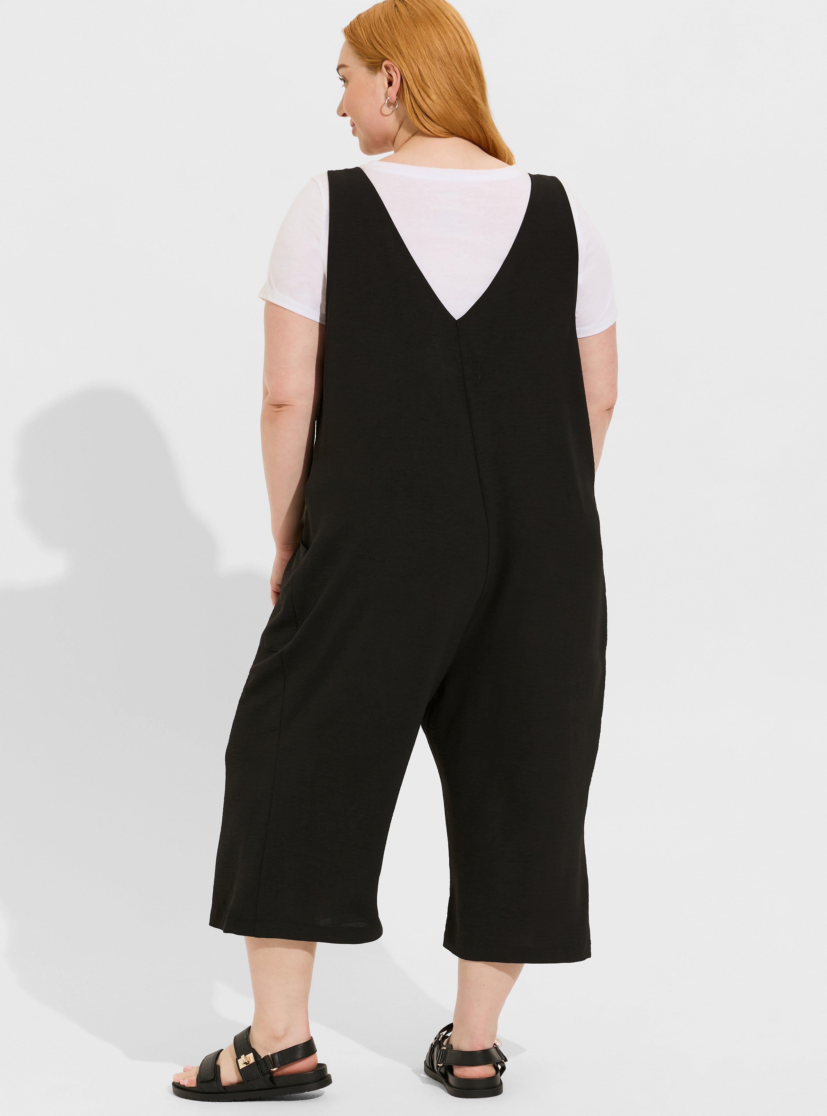 Wide Leg Crop Poly Seersucker Jumper