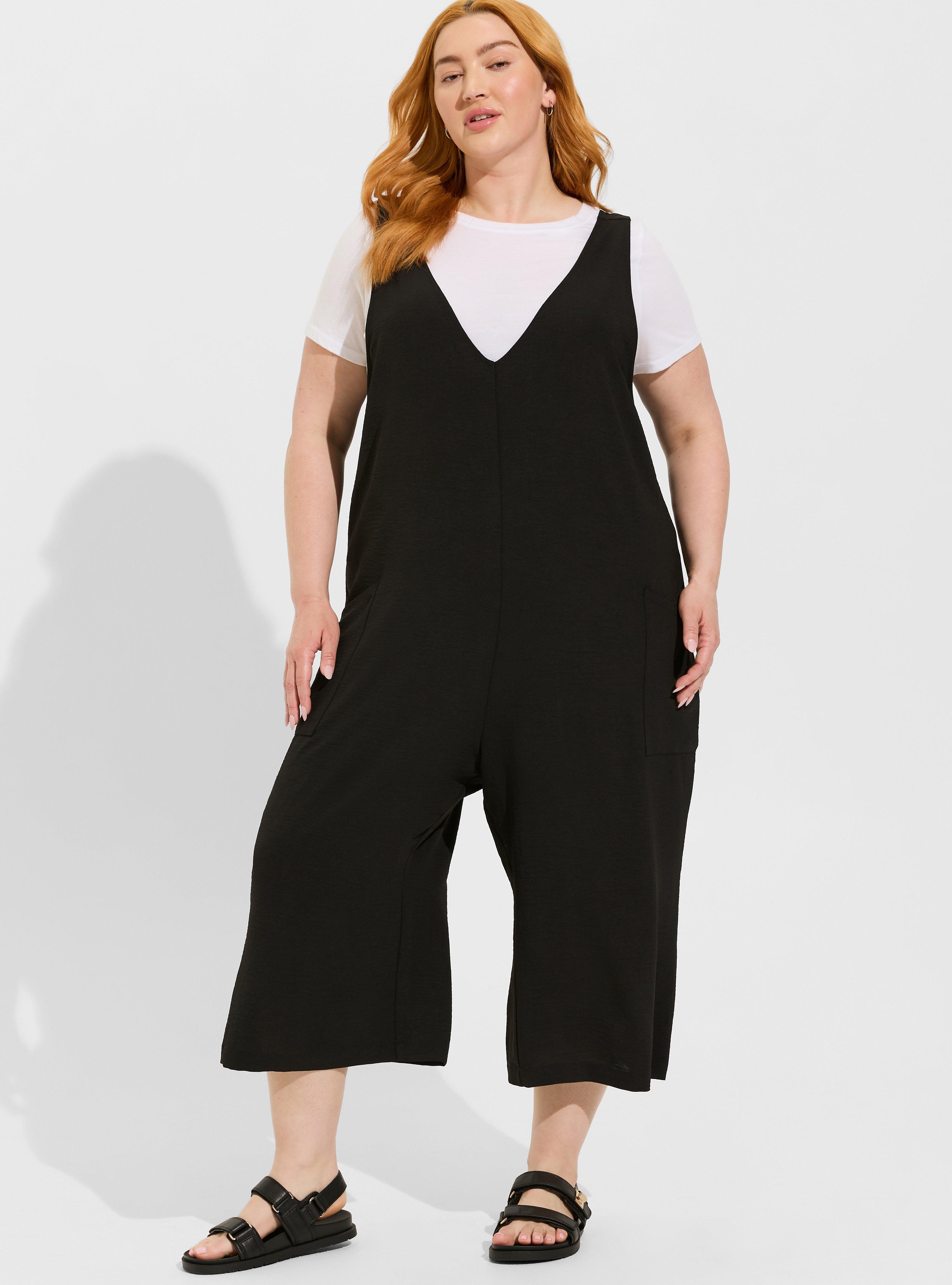 Wide Leg Crop Poly Seersucker Jumper