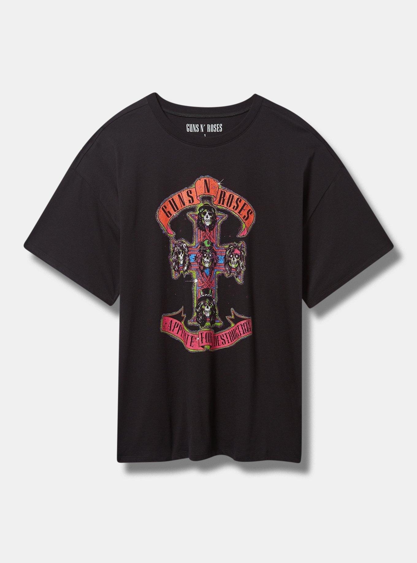 Plus Size - Guns N Roses Oversized Fit Cotton Tunic Tee - Torrid