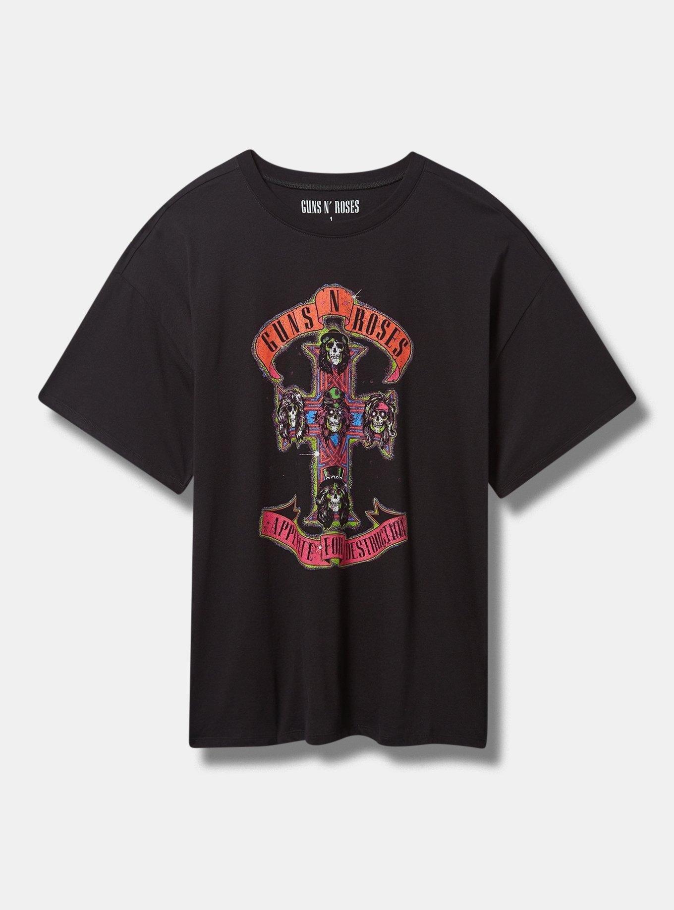 Plus Size - Guns N Roses Oversized Fit Cotton Tunic Tee - Torrid Plus Size - Guns N Roses Oversized Fit Cotton Tunic Tee - Torrid