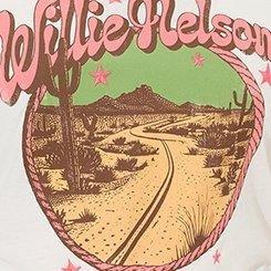 Willie Nelson Embroidered Relaxed Fit Destructed Tunic Tee, MARSHMALLOW, swatch