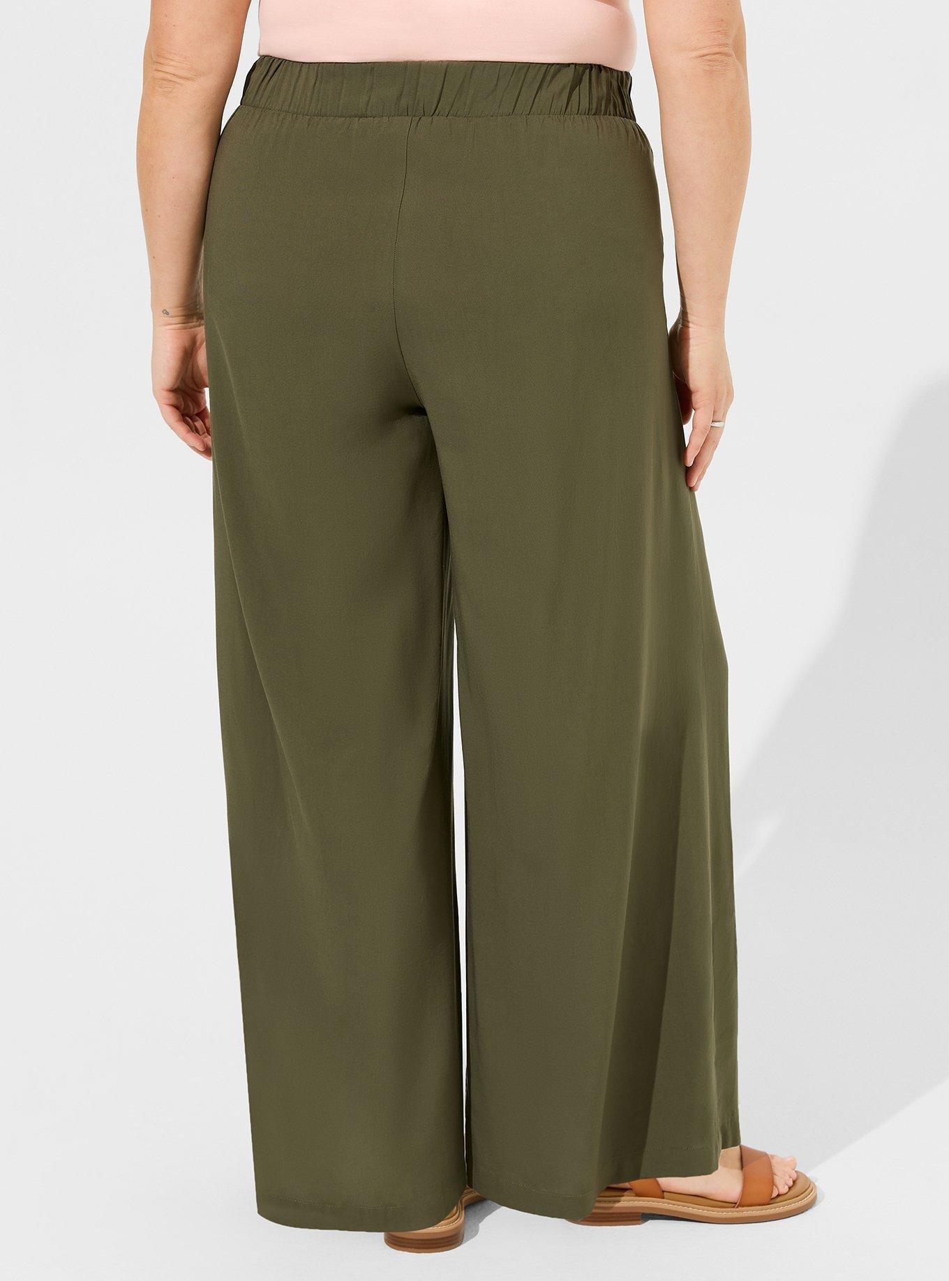 Plus Size - Pull On Wide Leg Washable Challis Pant - Torrid