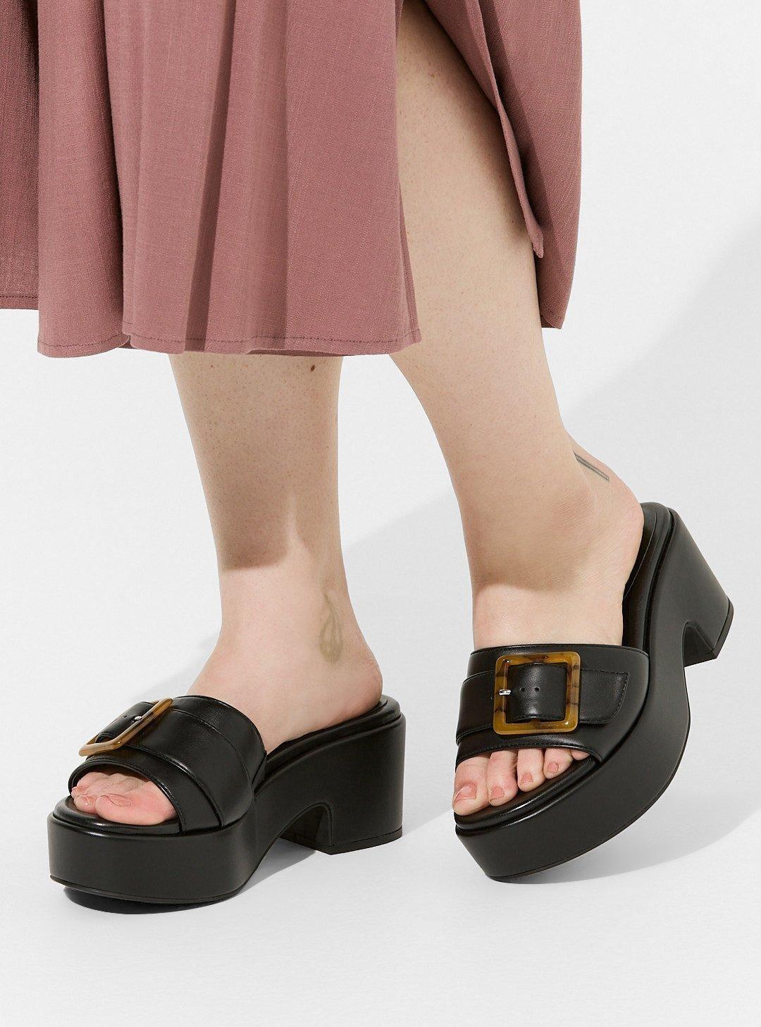 Buckle Strap Platform Mule (WW)