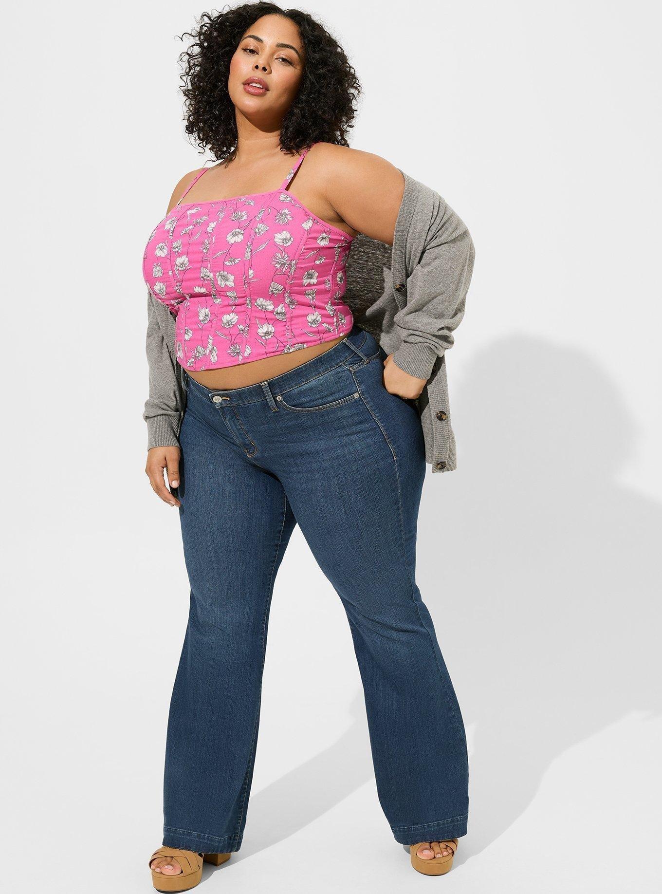 Plus Size Corset Crop Top