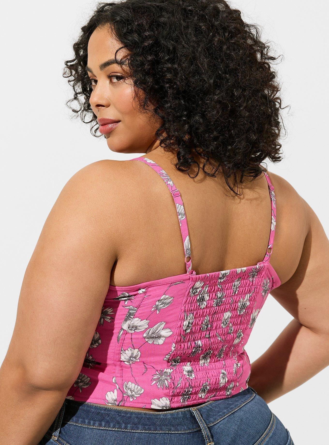 Plus Size - Challis Corset Crop Top - Torrid