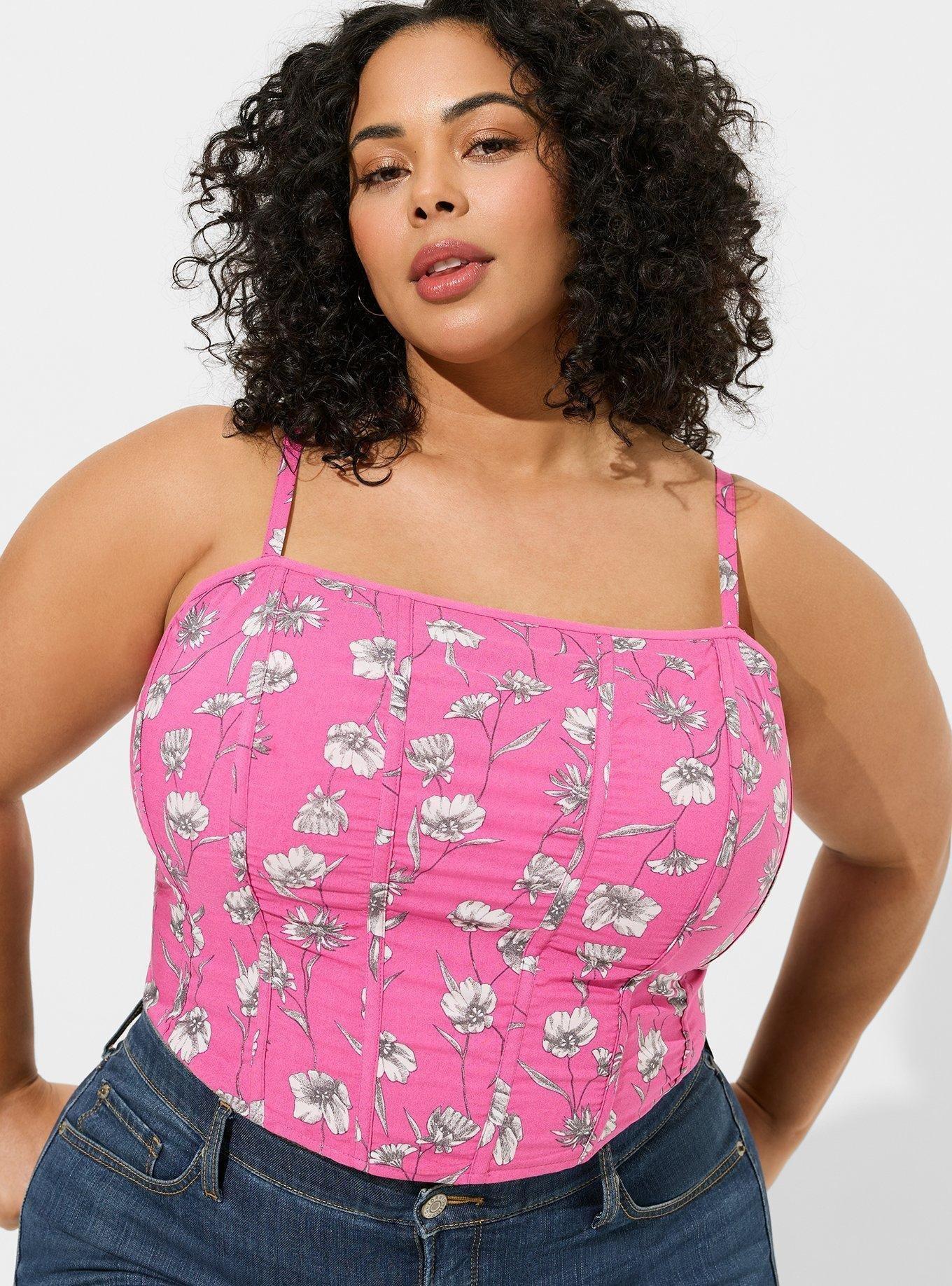 Plus Size - Lace Corset Crop Top - Torrid