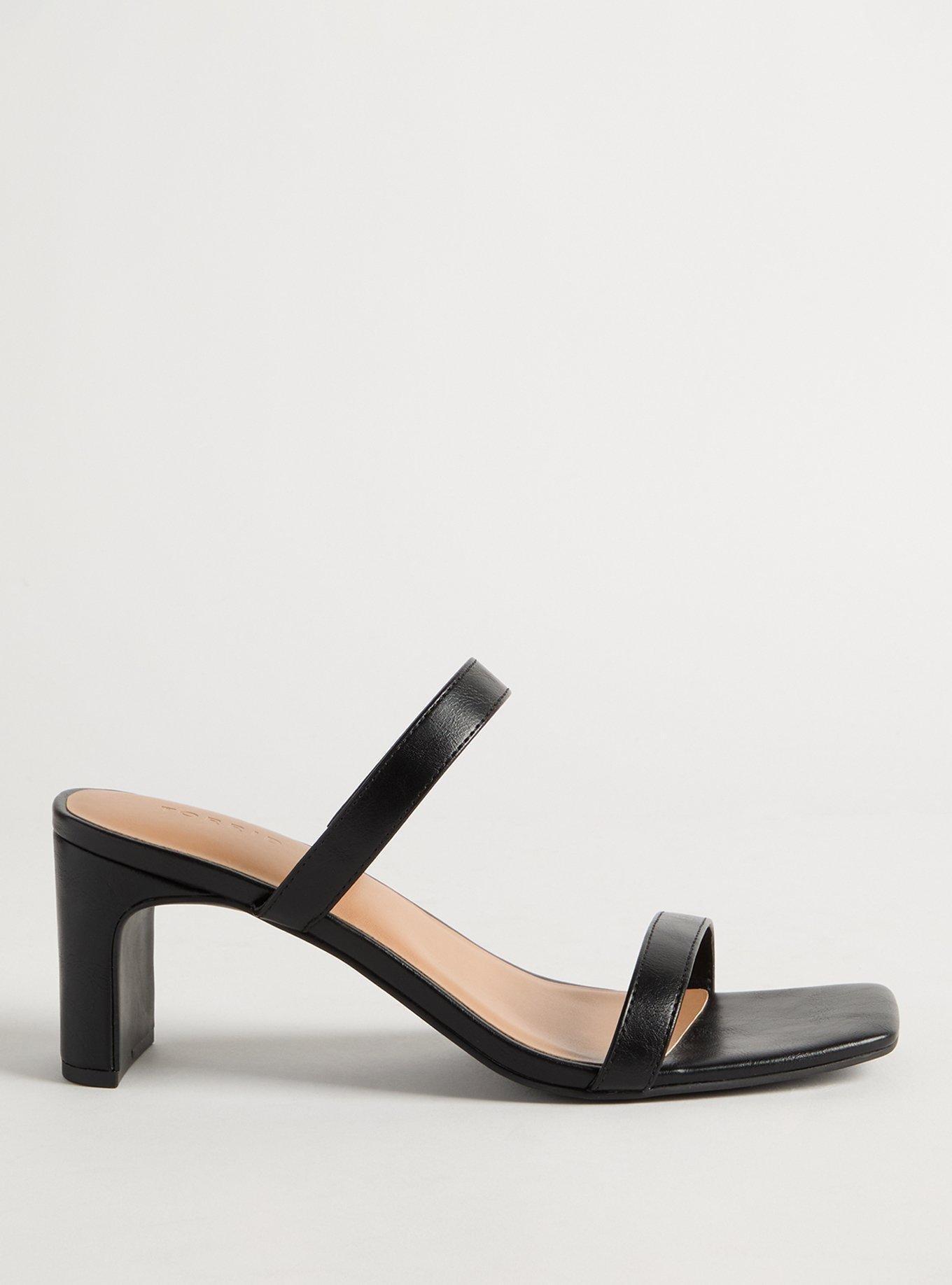 Square Toe Double Strap Heel (WW
