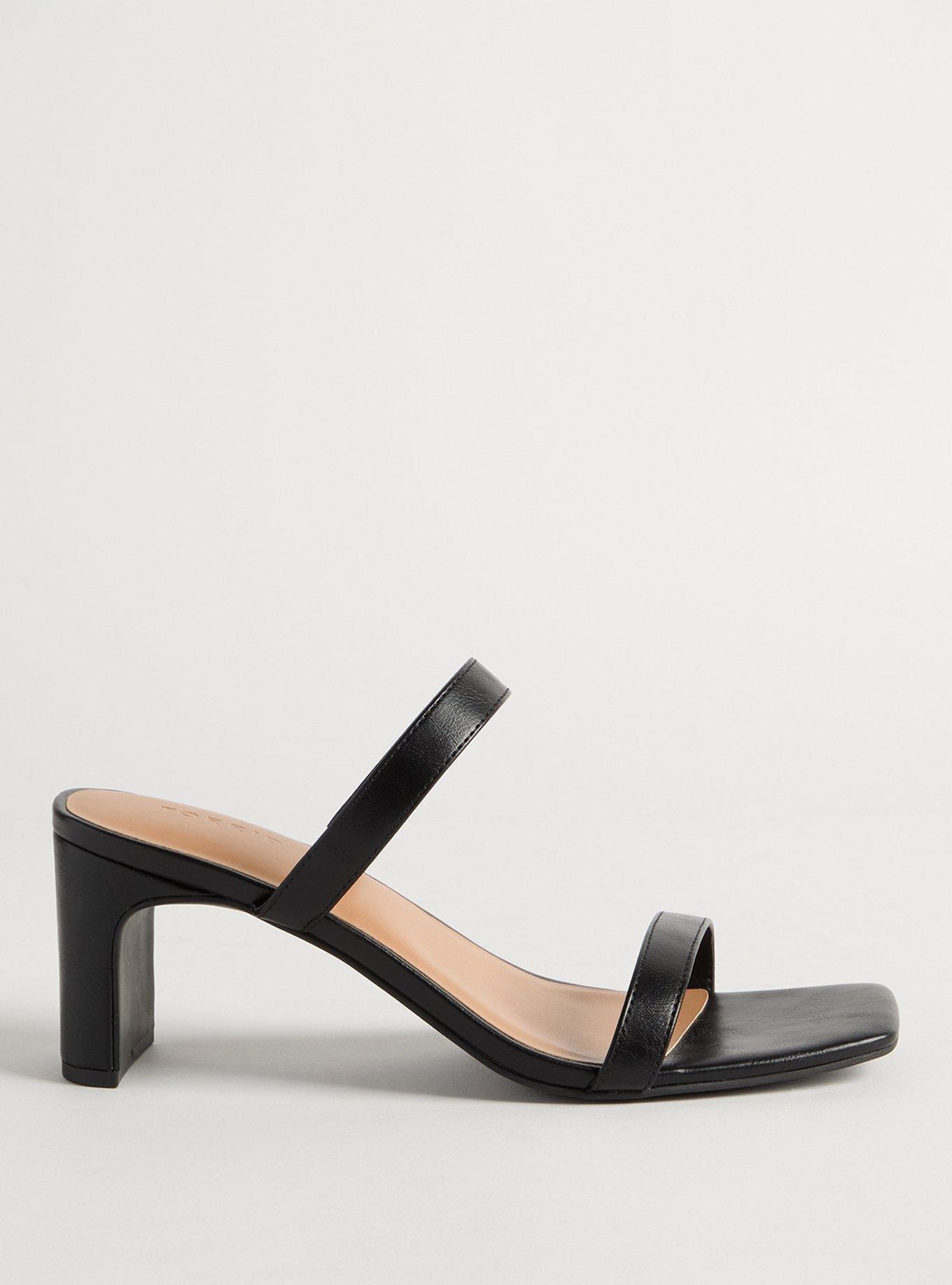 Square Toe Double Strap Heel (WW