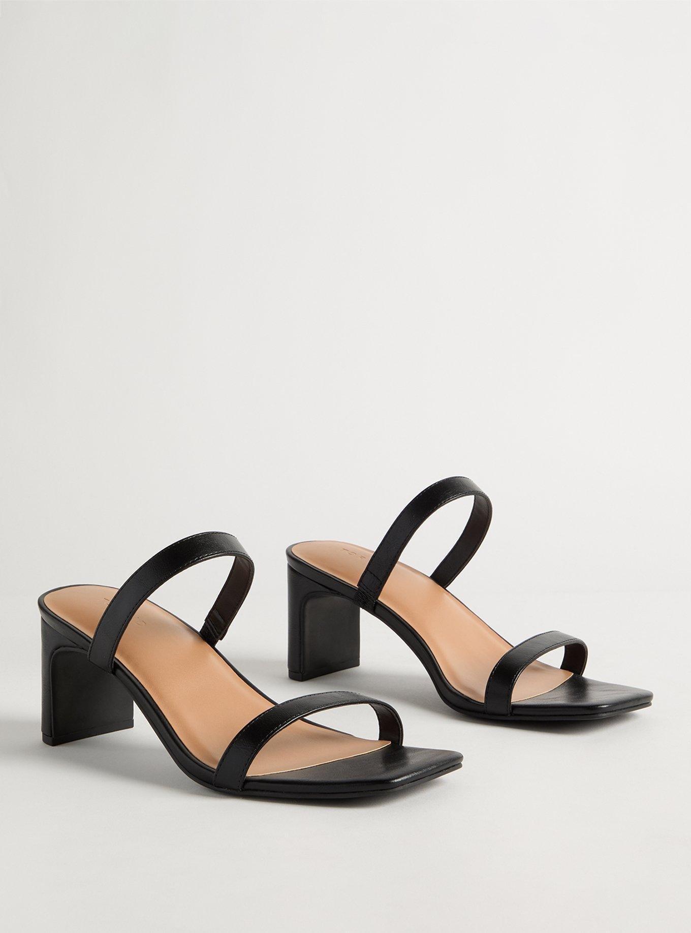 Square Toe Double Strap Heel (WW