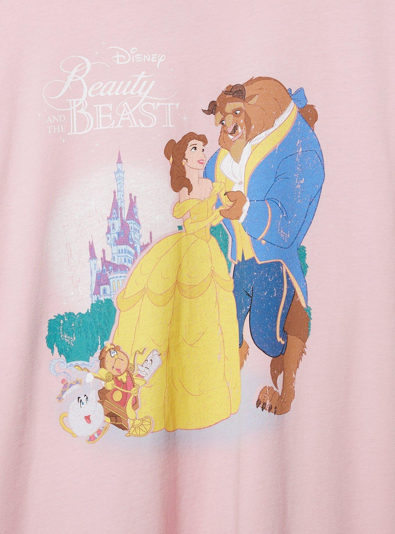 Plus Size - Beauty And The Beast Relaxed Fit Tunic Boxy Tee