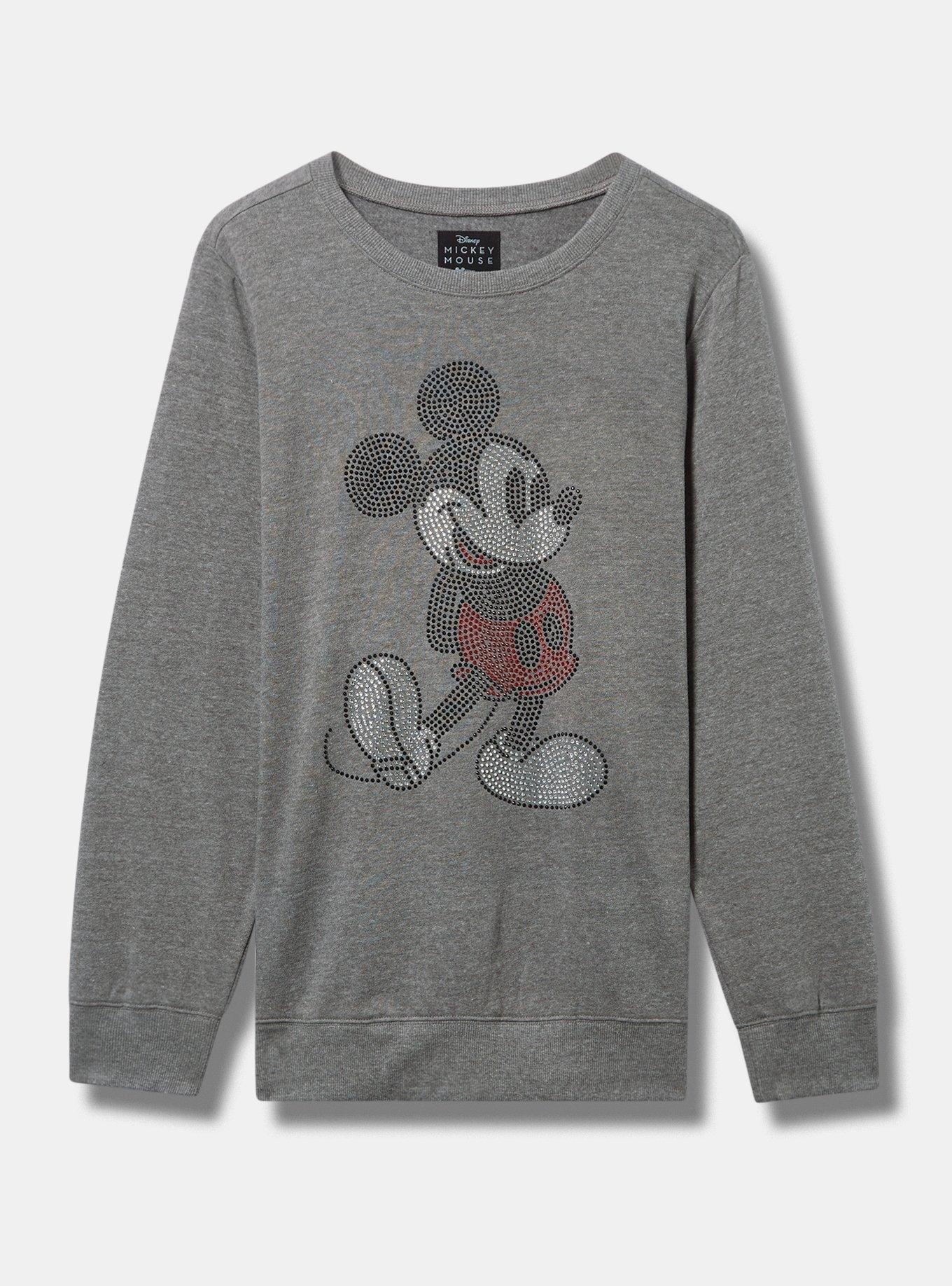 Plus Size - Mickey Mouse Cozy Fleece Rhinestone Sweatshirt - Torrid