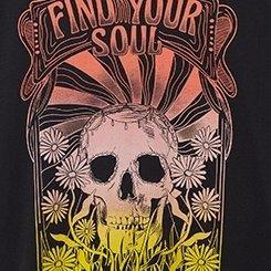 Find Soul Relaxed Fit Heritage Jersey Distressed Tee, DEEP BLACK, swatch