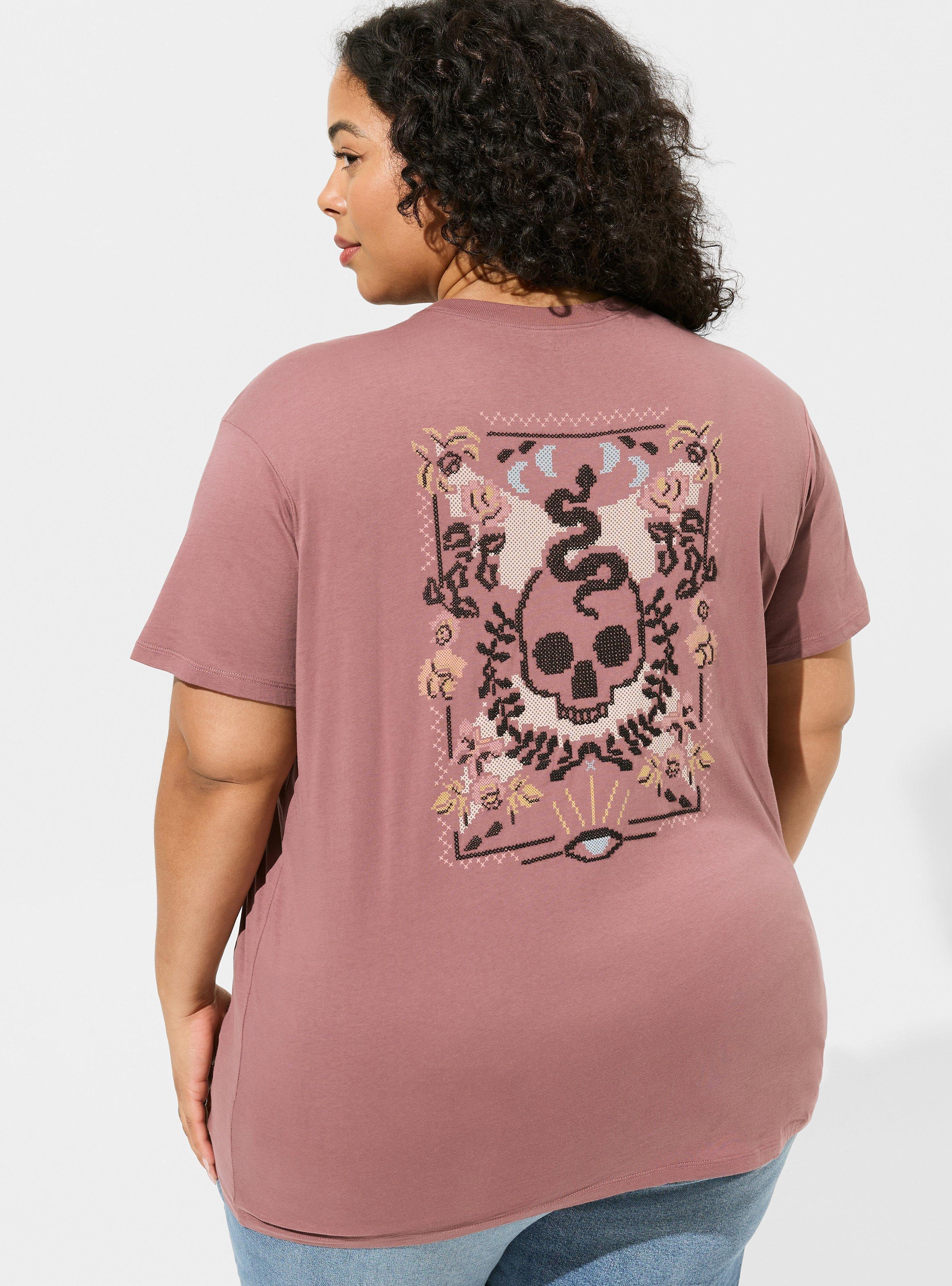 Stitch Skull Relaxed Fit Heritage Jersey Destructed Tunic Tee