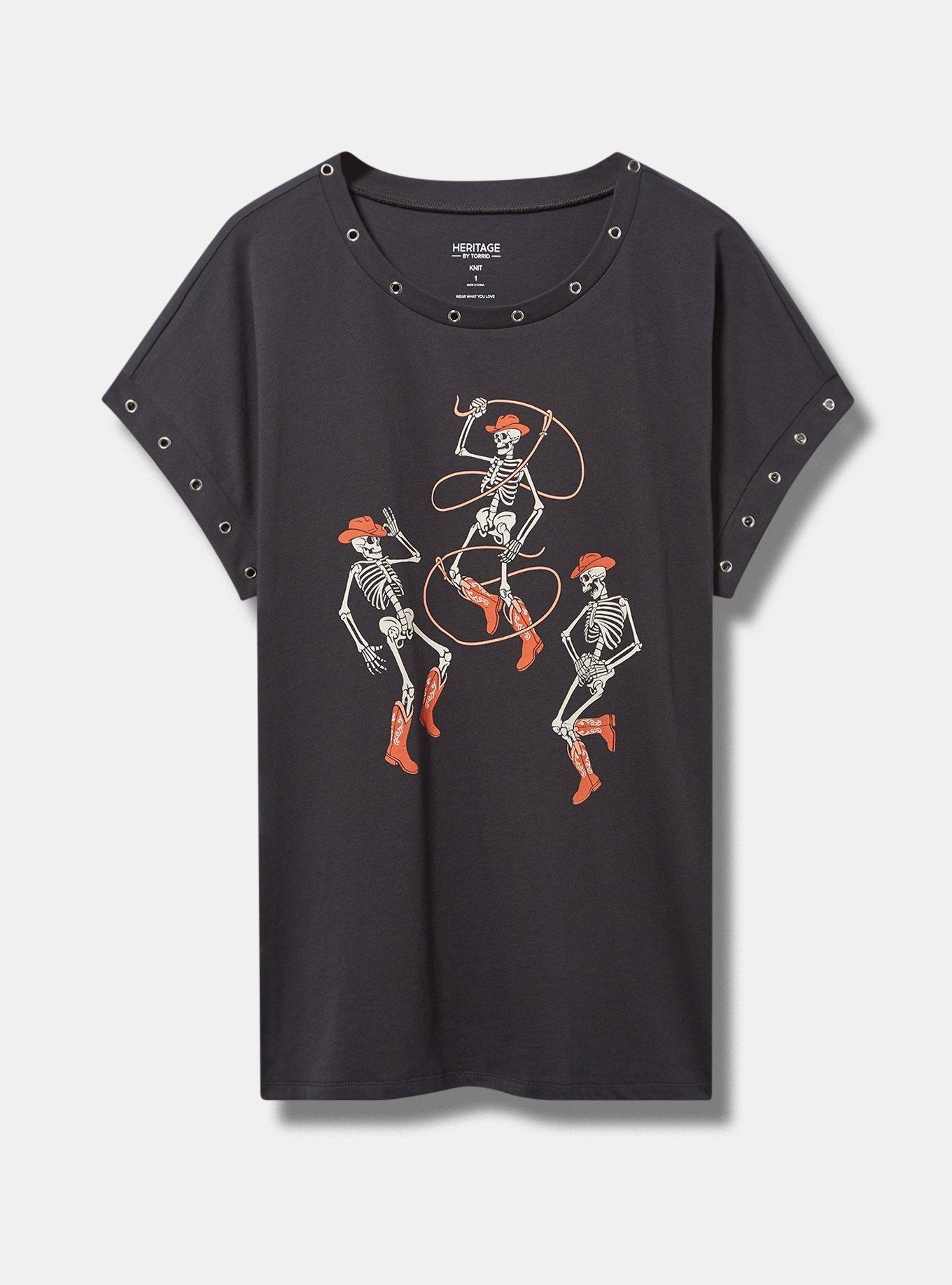 Cowboy Skeletons Heritage Jersey Dolman Embellished Tee