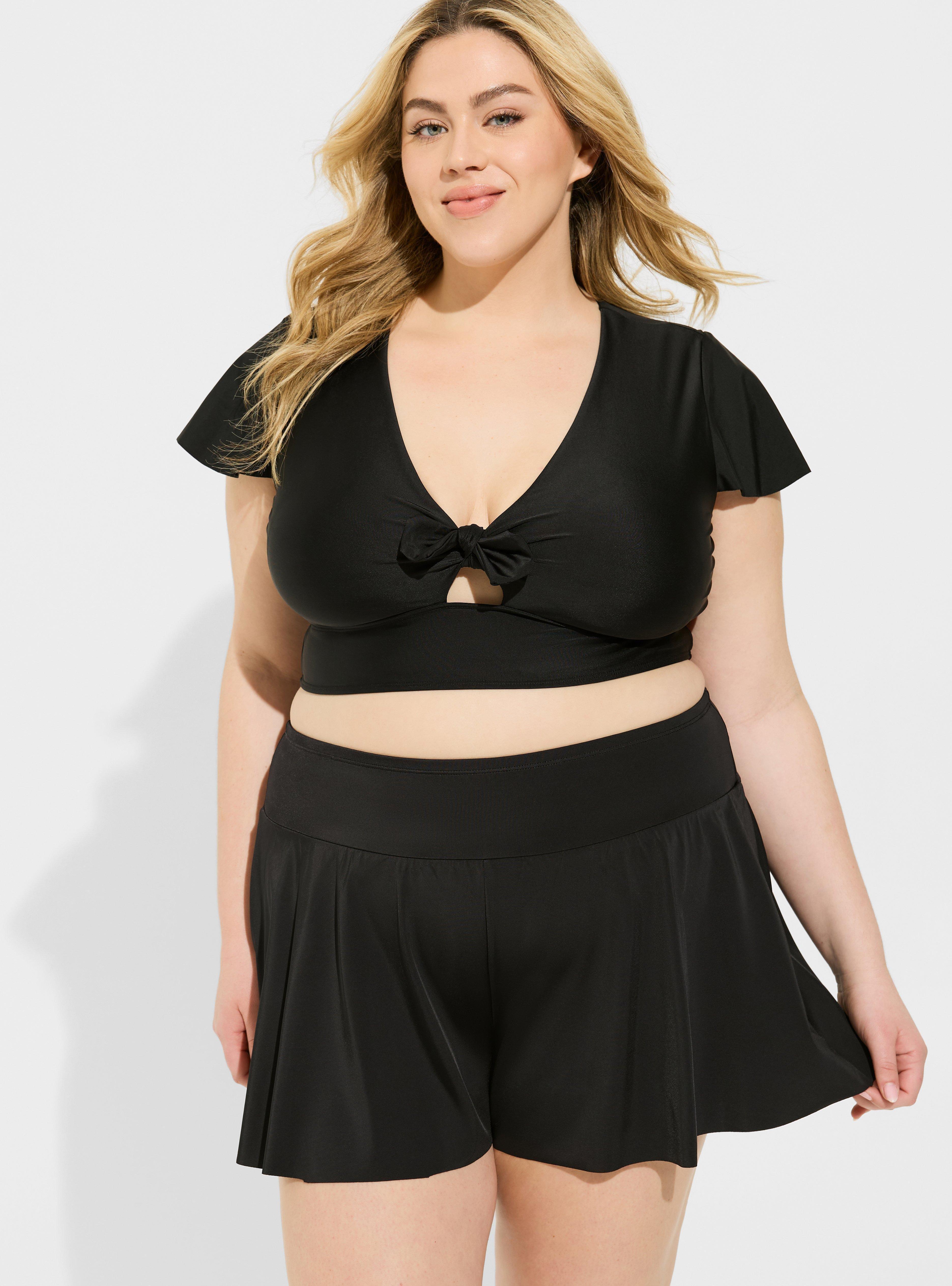 Plus Size High Rise Flowy Swim Short Torrid