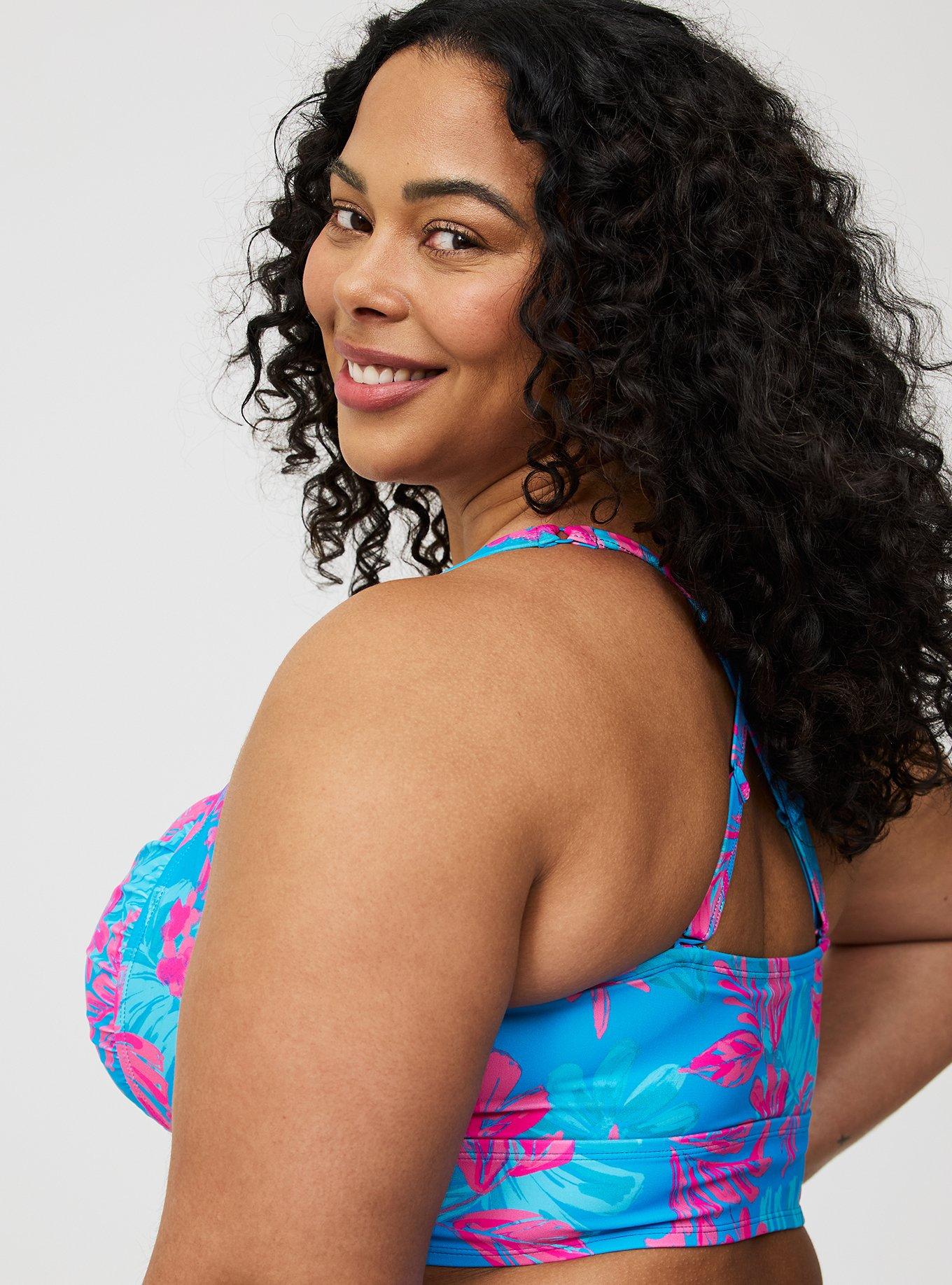 Retro Wireless Twist Front Swim Top