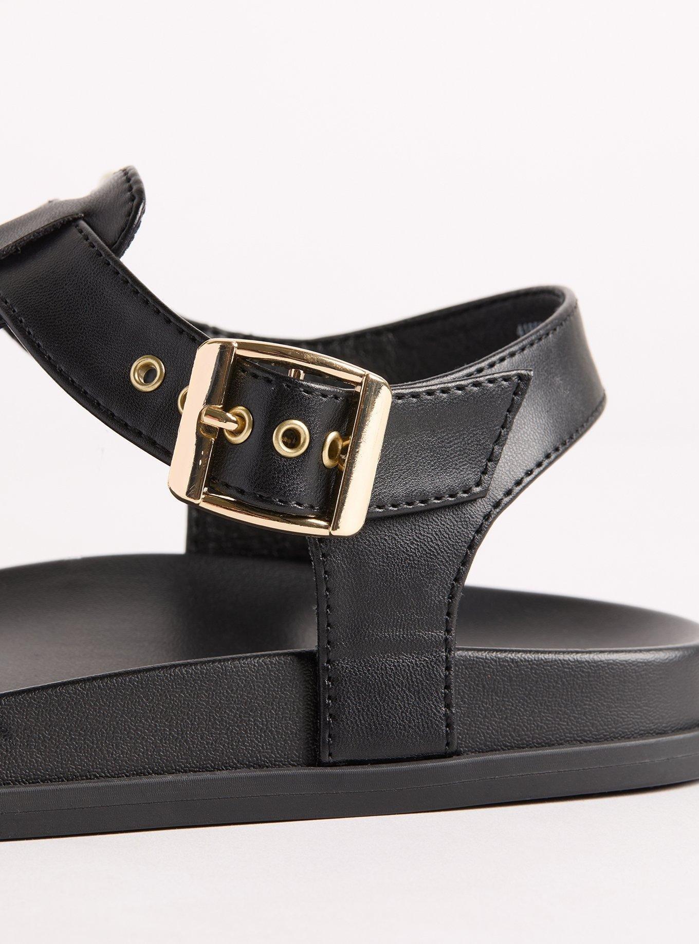 T-Strap Buckle Sandal (WW