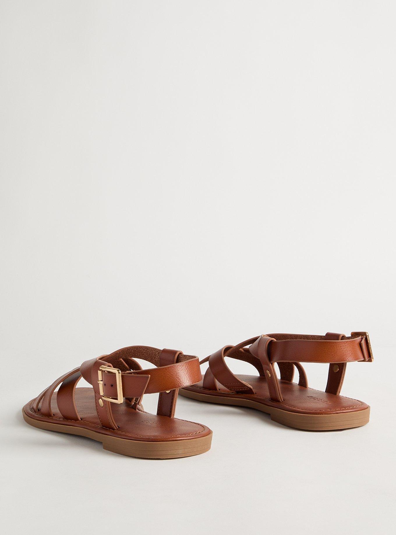 Strappy Gladiator Sandals (WW), COGNAC, alternate