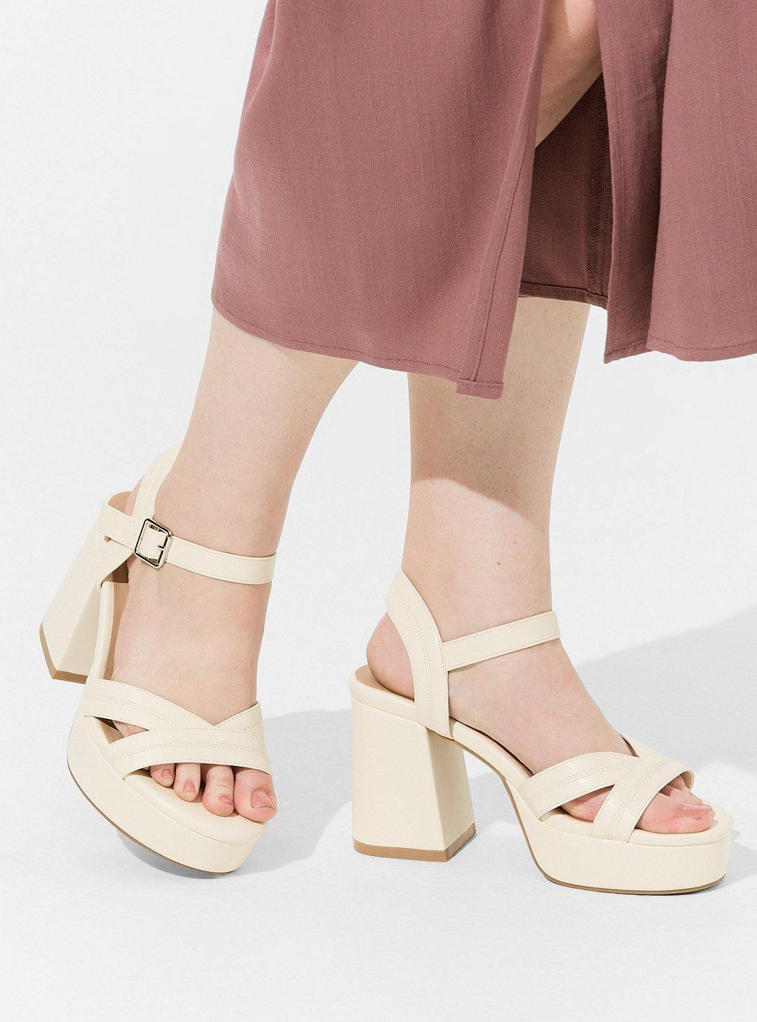 Two Piece Platform Block Heel (WW