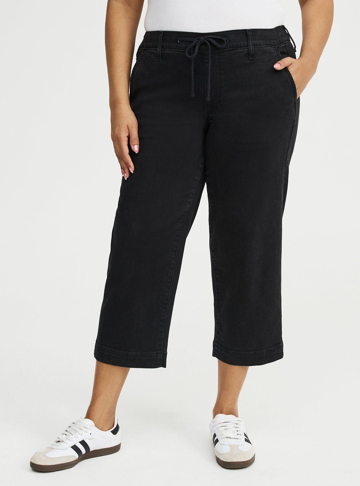 Crop Weekend Mid-Rise Wide-Leg Jean, BLACK, alternate