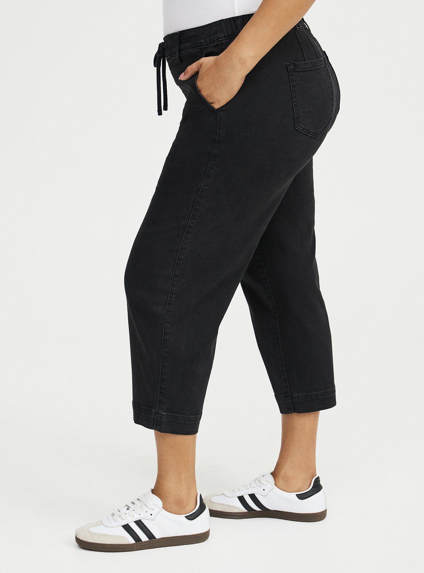 Crop Weekend Mid-Rise Wide-Leg Jean, BLACK, alternate