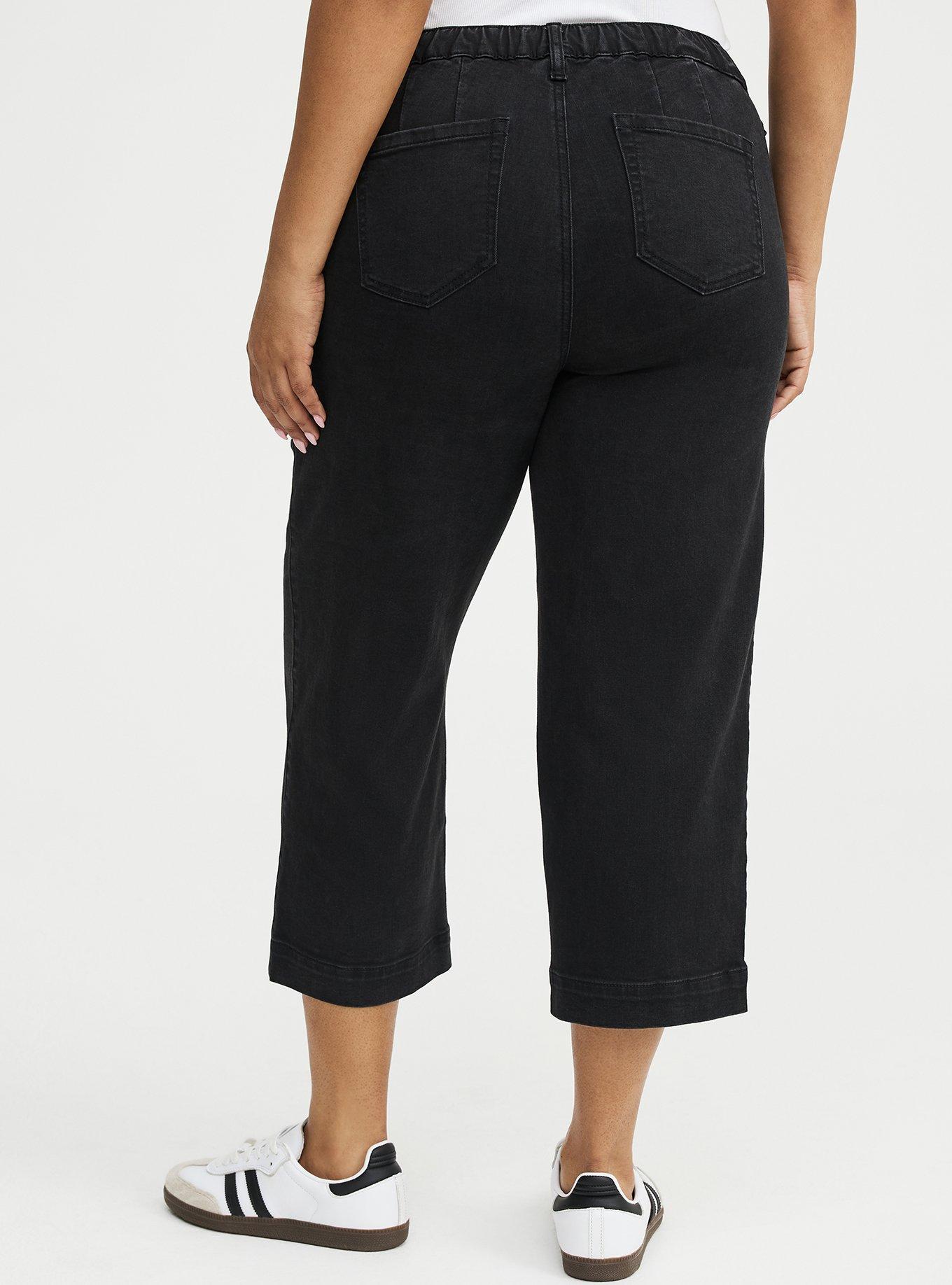 Crop Weekend Mid-Rise Wide-Leg Jean, BLACK, alternate