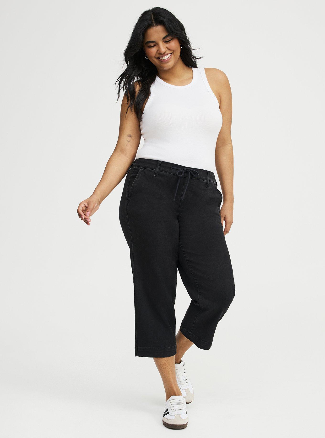 Crop Weekend Mid-Rise Wide-Leg Jean, BLACK, hi-res