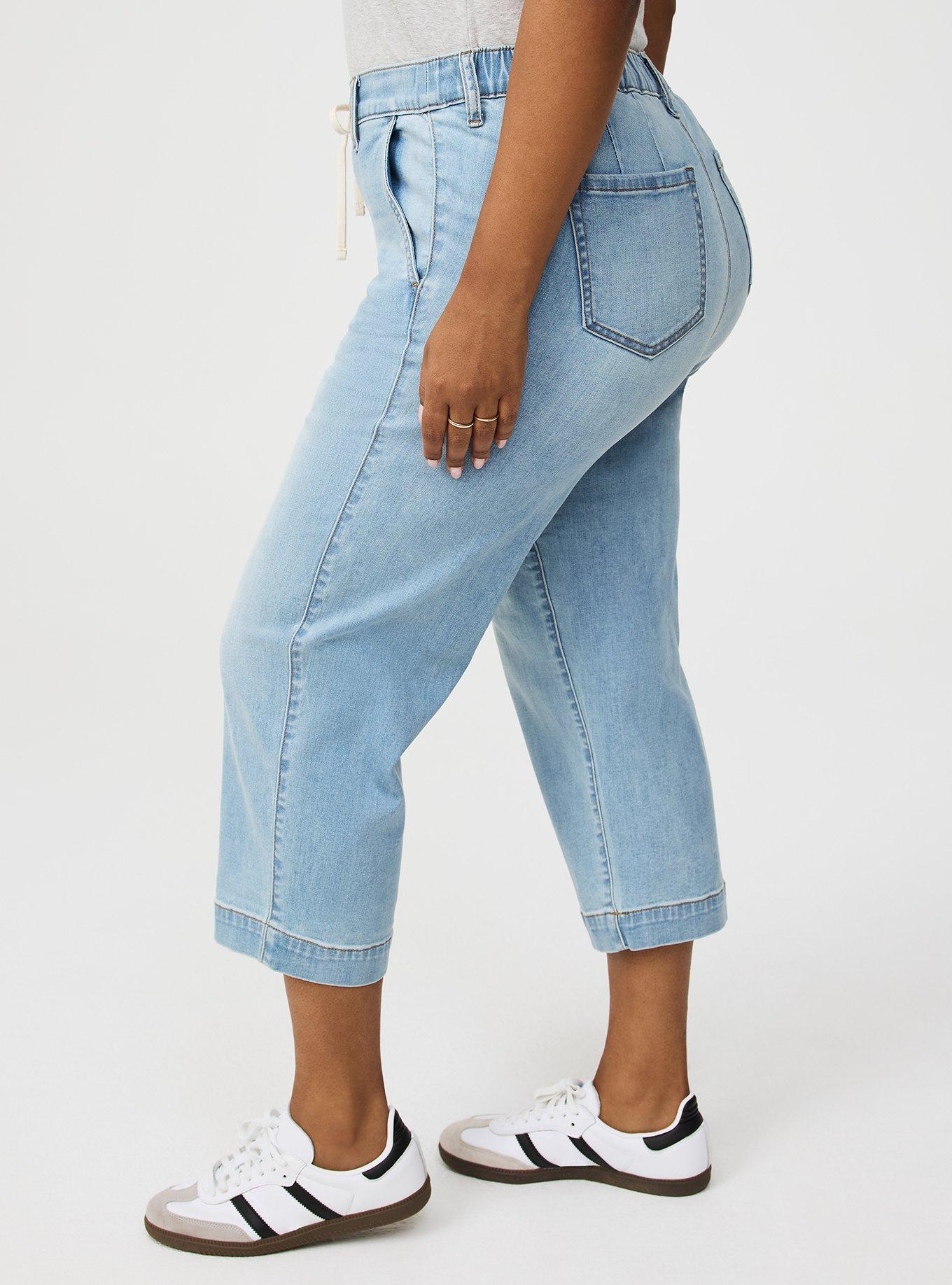 Crop Weekend Wide Leg Super Soft Mid Rise Jean