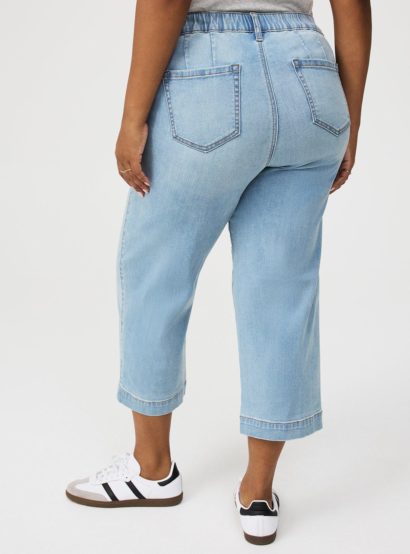 Crop Weekend Wide Leg Super Soft Mid Rise Jean