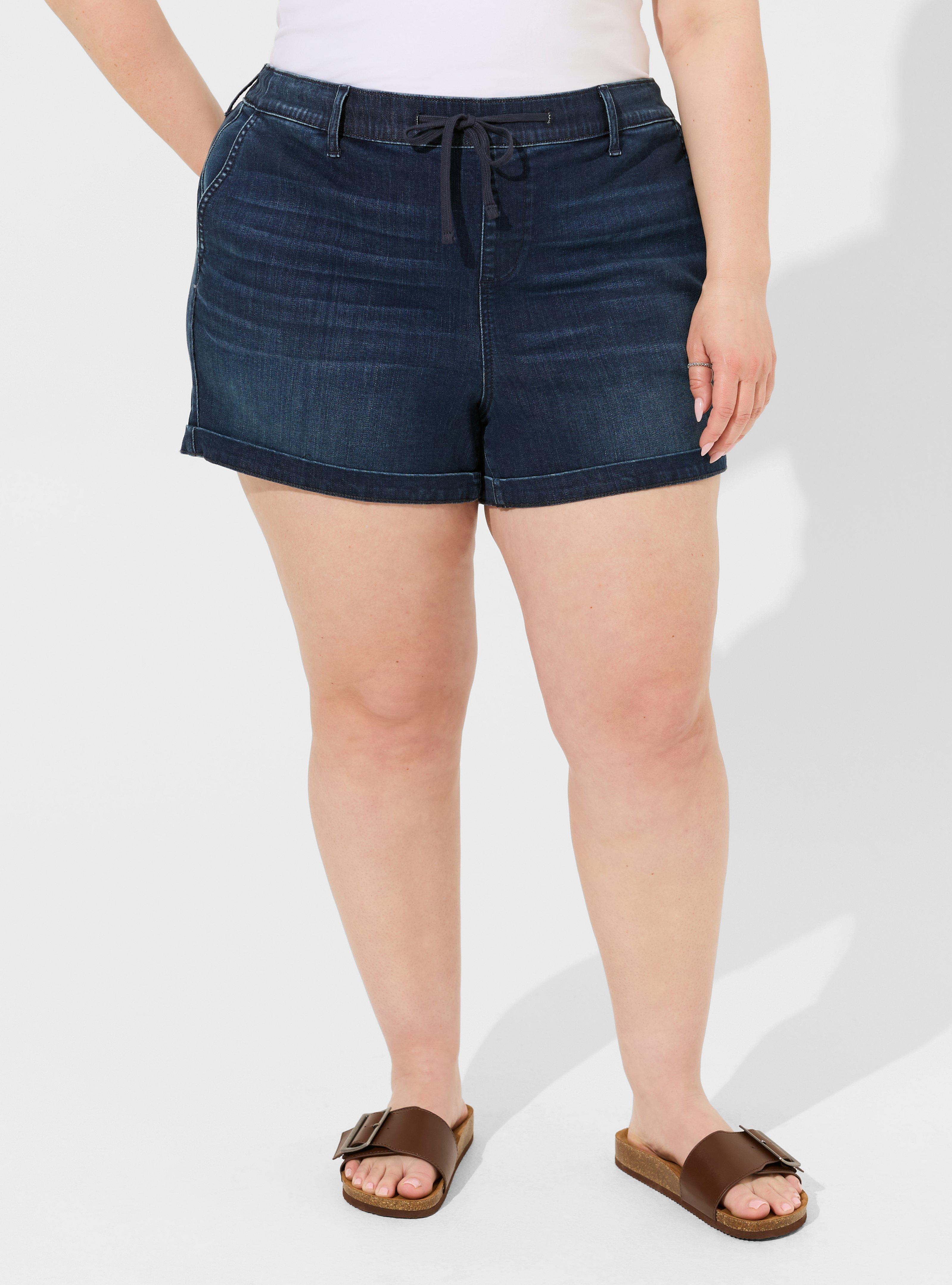 3.5 Inch Weekend Super Soft Denim Mid-Rise Short, NEW MOON, alternate