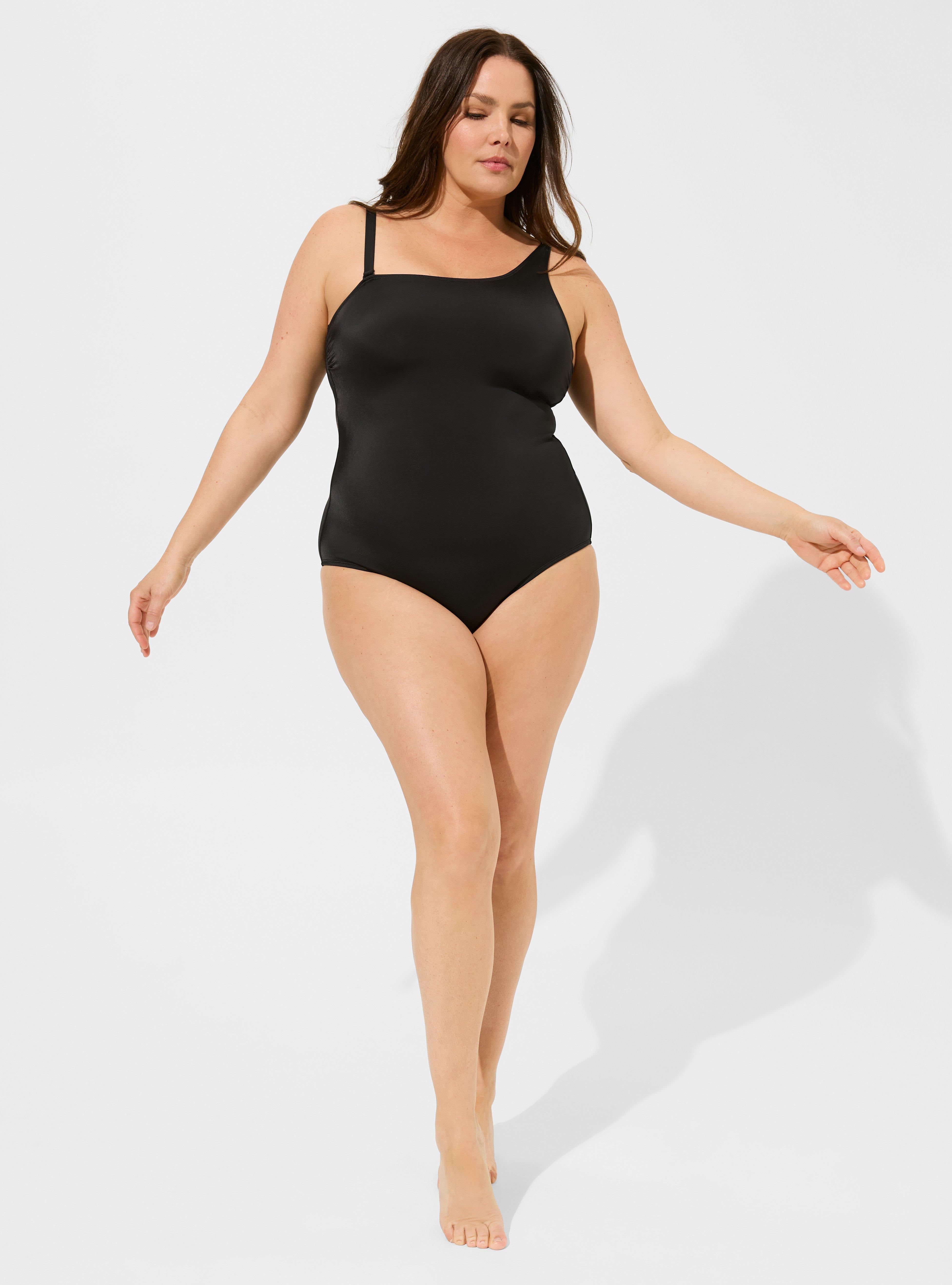 Wireless One Shoulder One Piece Swimsuit