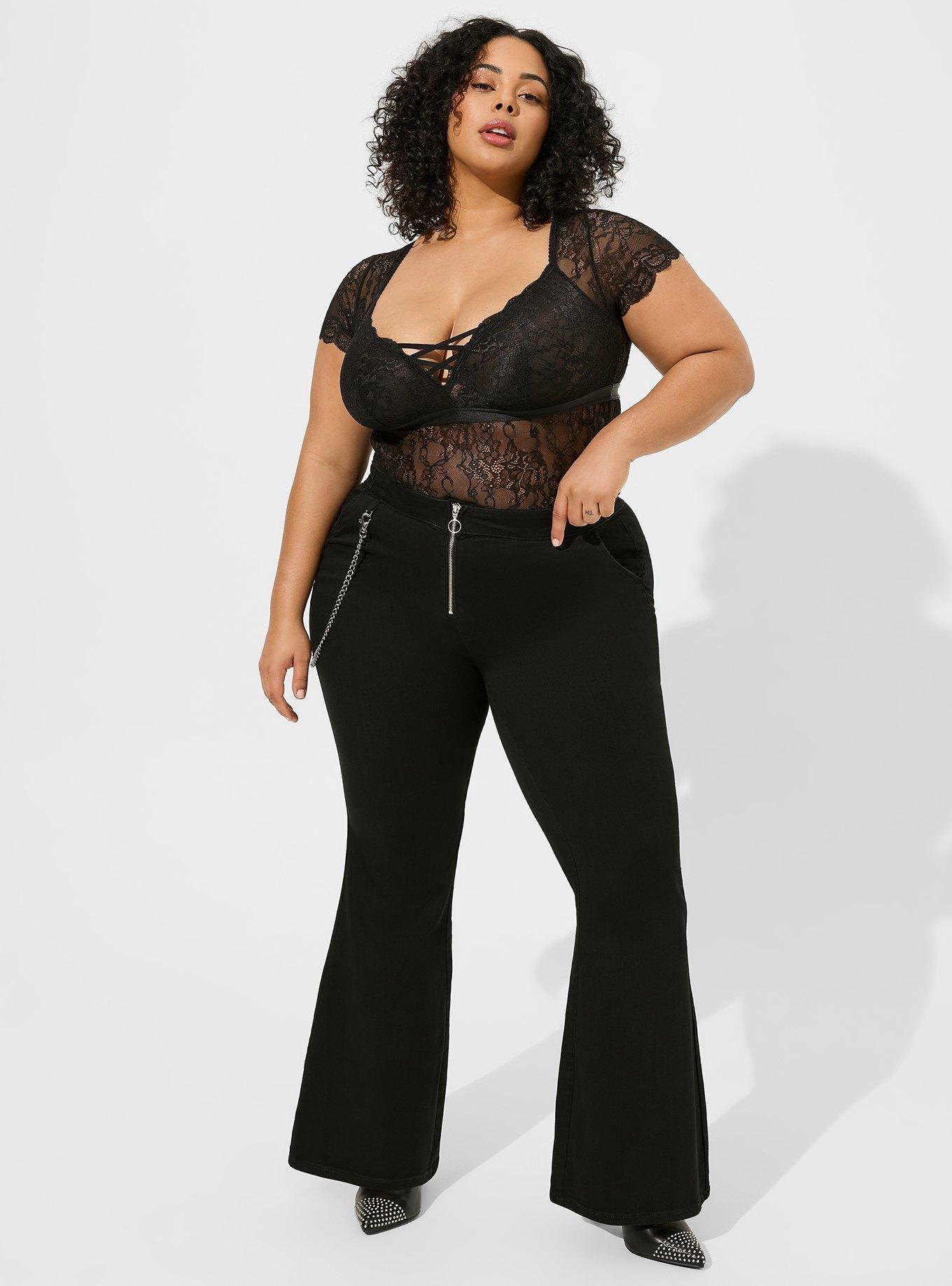 Plus Size - Perfect Super Flare Super Soft Denim Mid-Rise Jean - Torrid