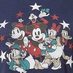 Disney Mickey Friends Americana Roll Sleeve Top, PEACOAT, swatch