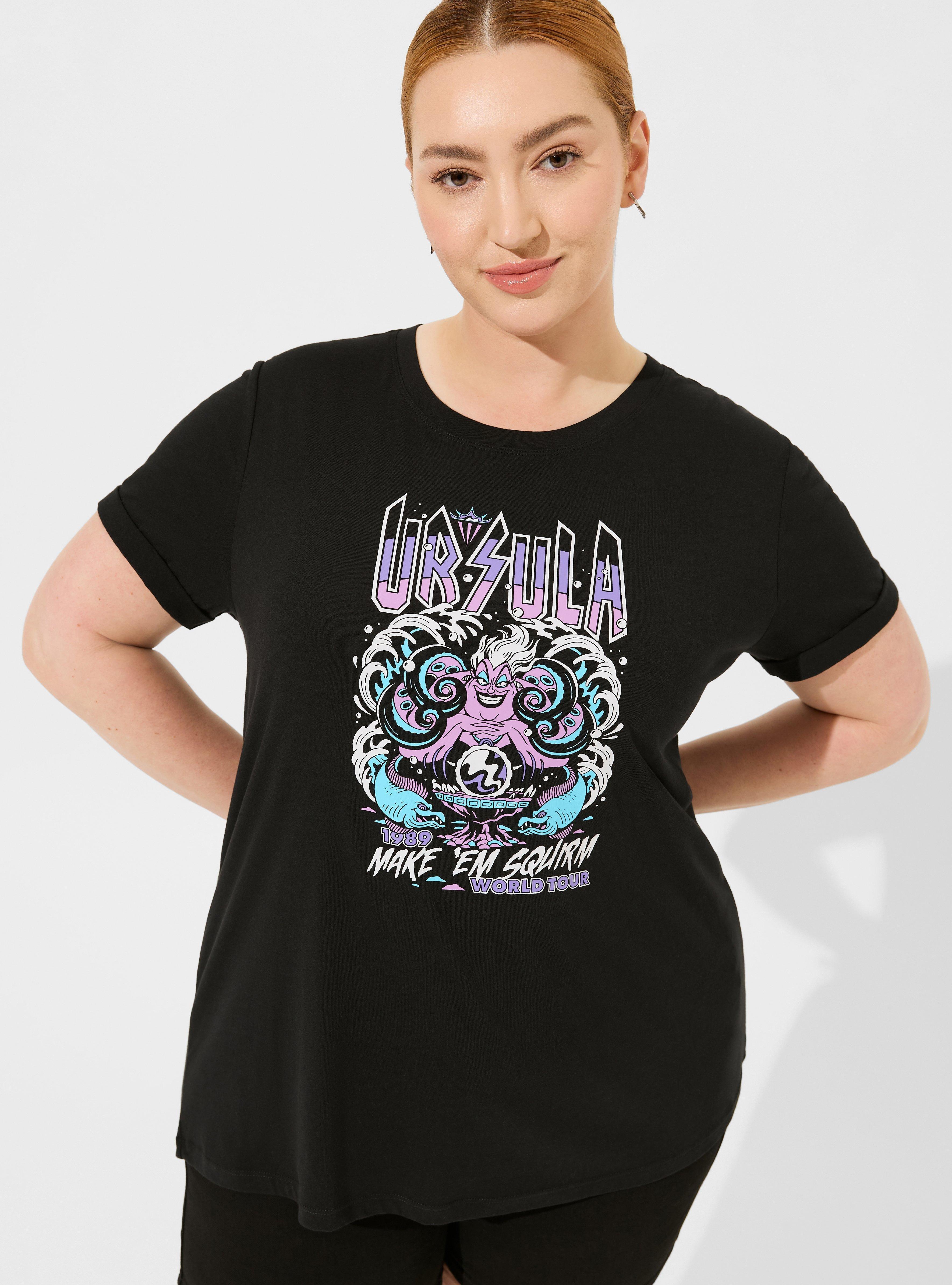 Disney Little Mermaid Ursula Roll Sleeve Top