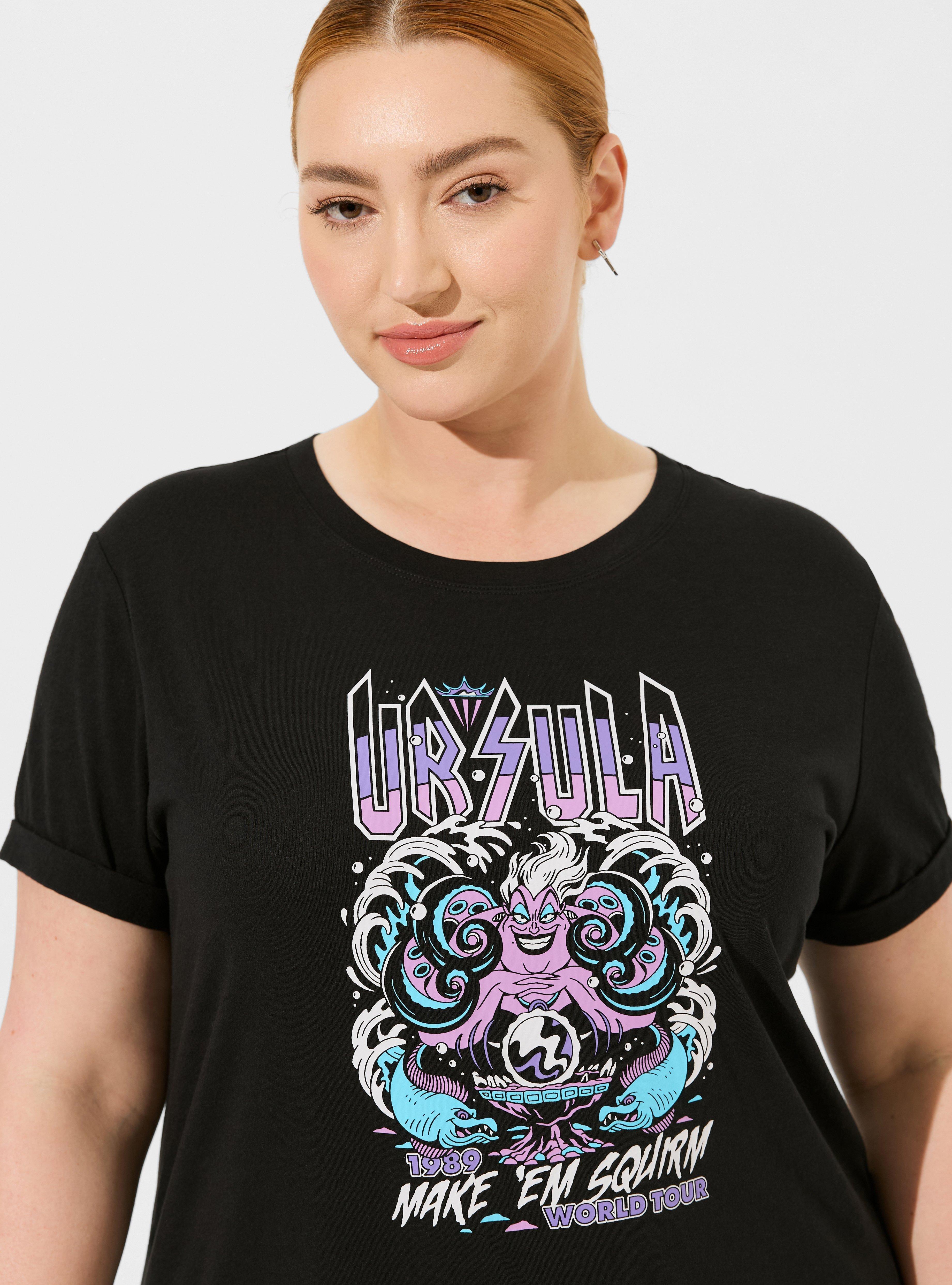 Disney Little Mermaid Ursula Roll Sleeve Top