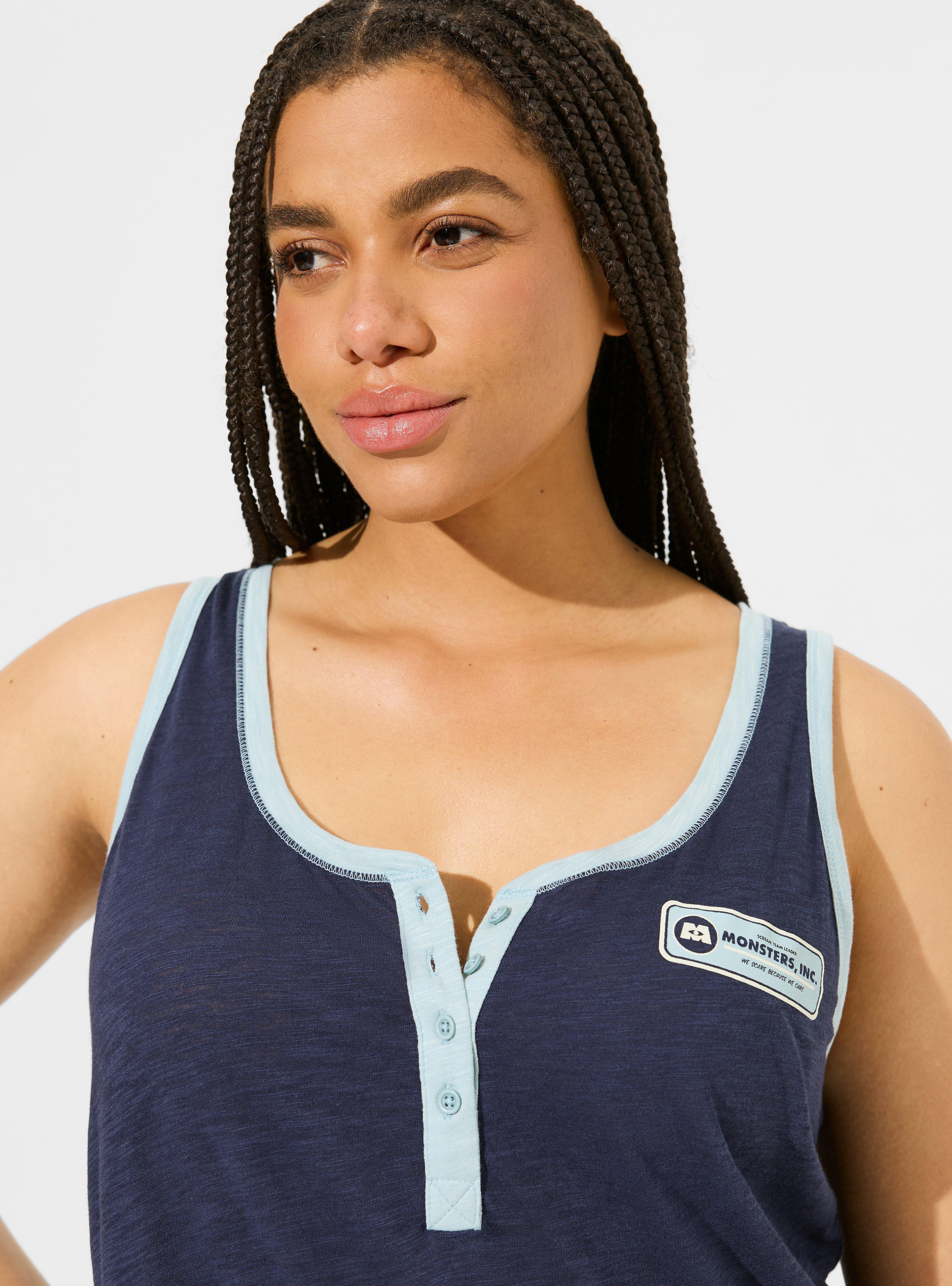 Disney Pixar Monsters Inc Sleep Henley Tank