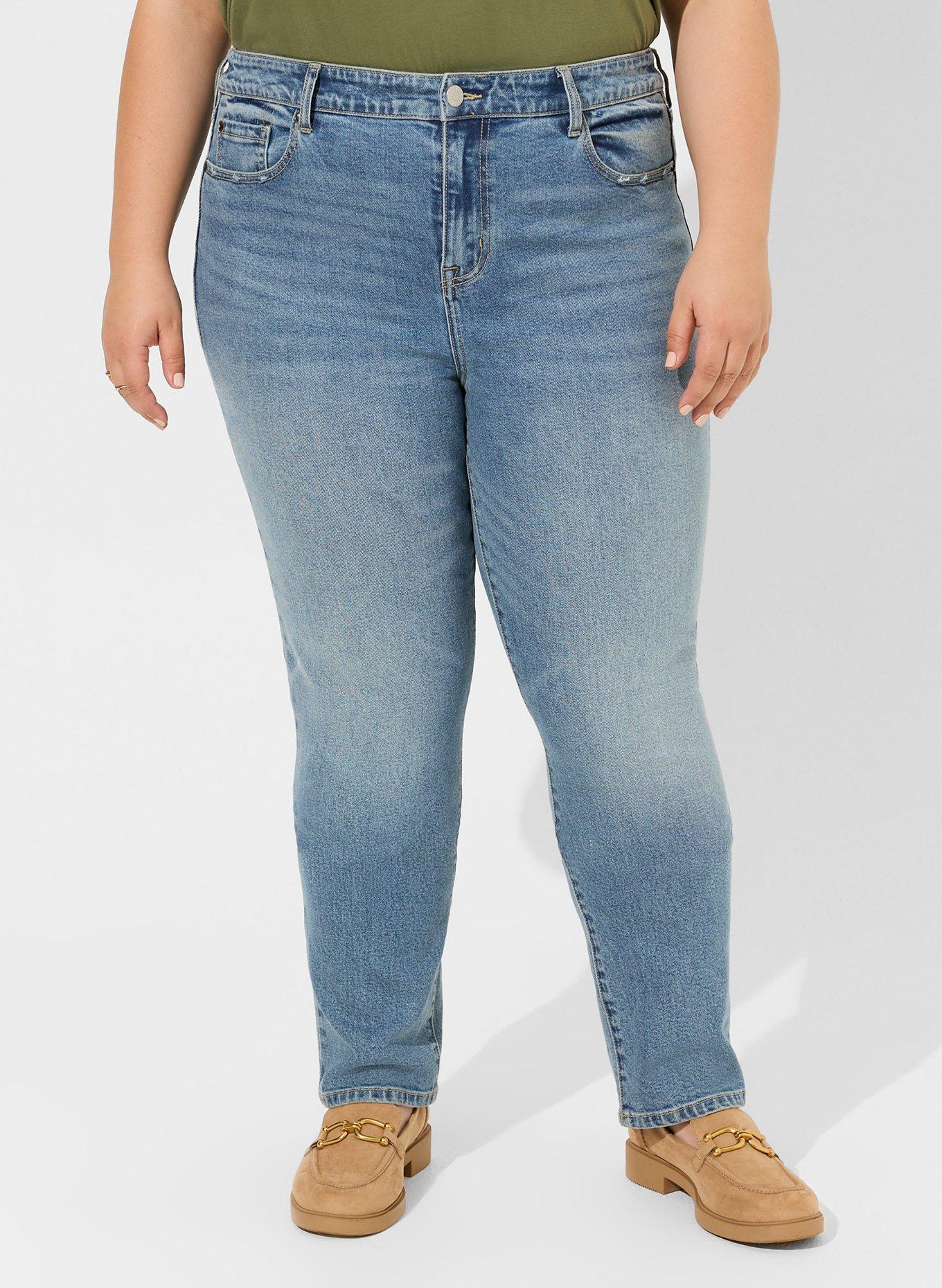 High-Rise Straight Stretch Classic Denim Jean